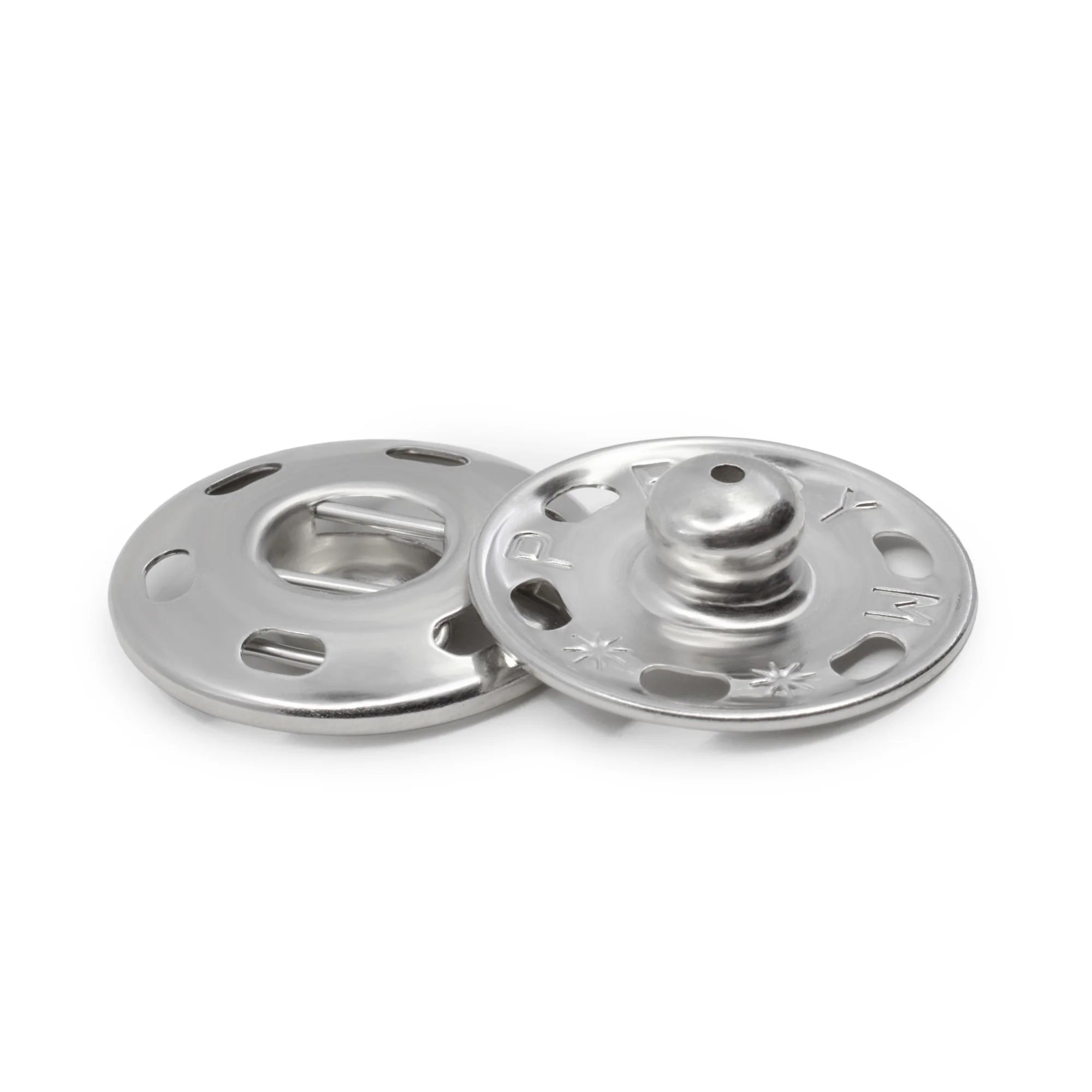 Sew-On Snaps, 4 Sets, Size 10, Nickel - Image 2