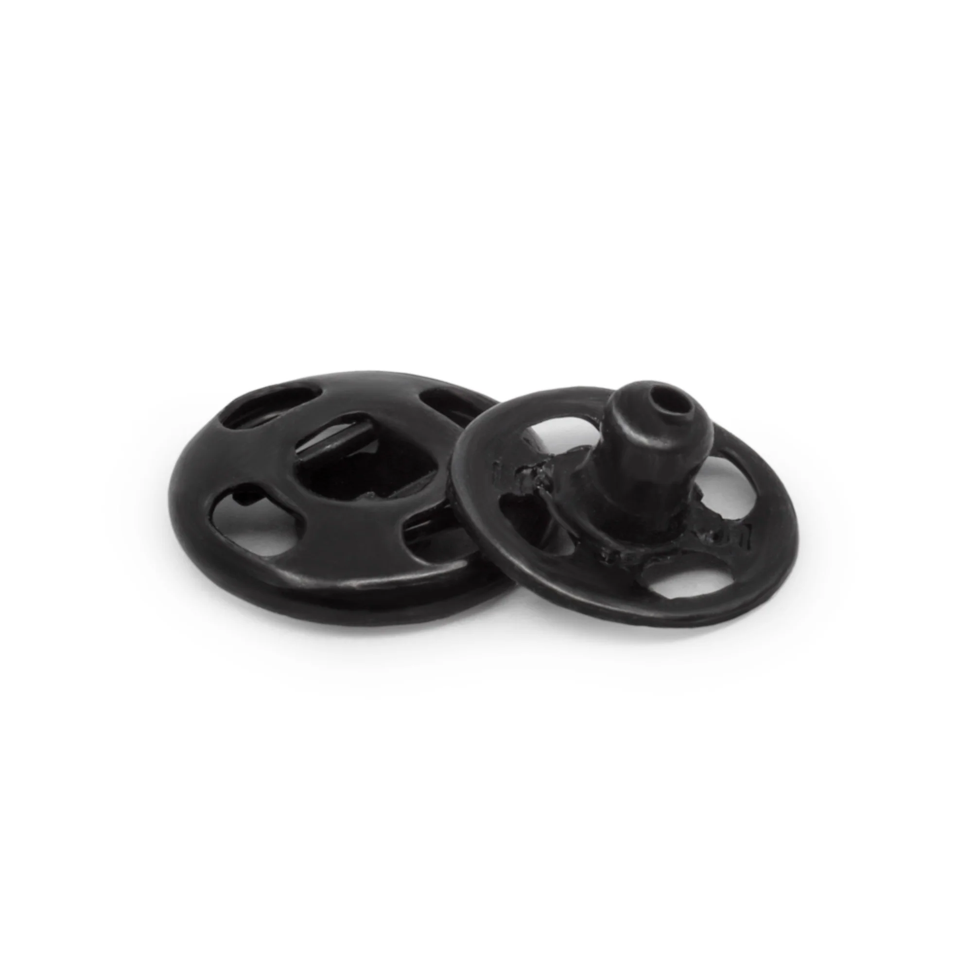 Sew-On Snaps, 12 Sets, Size 3/0, Black - Image 2