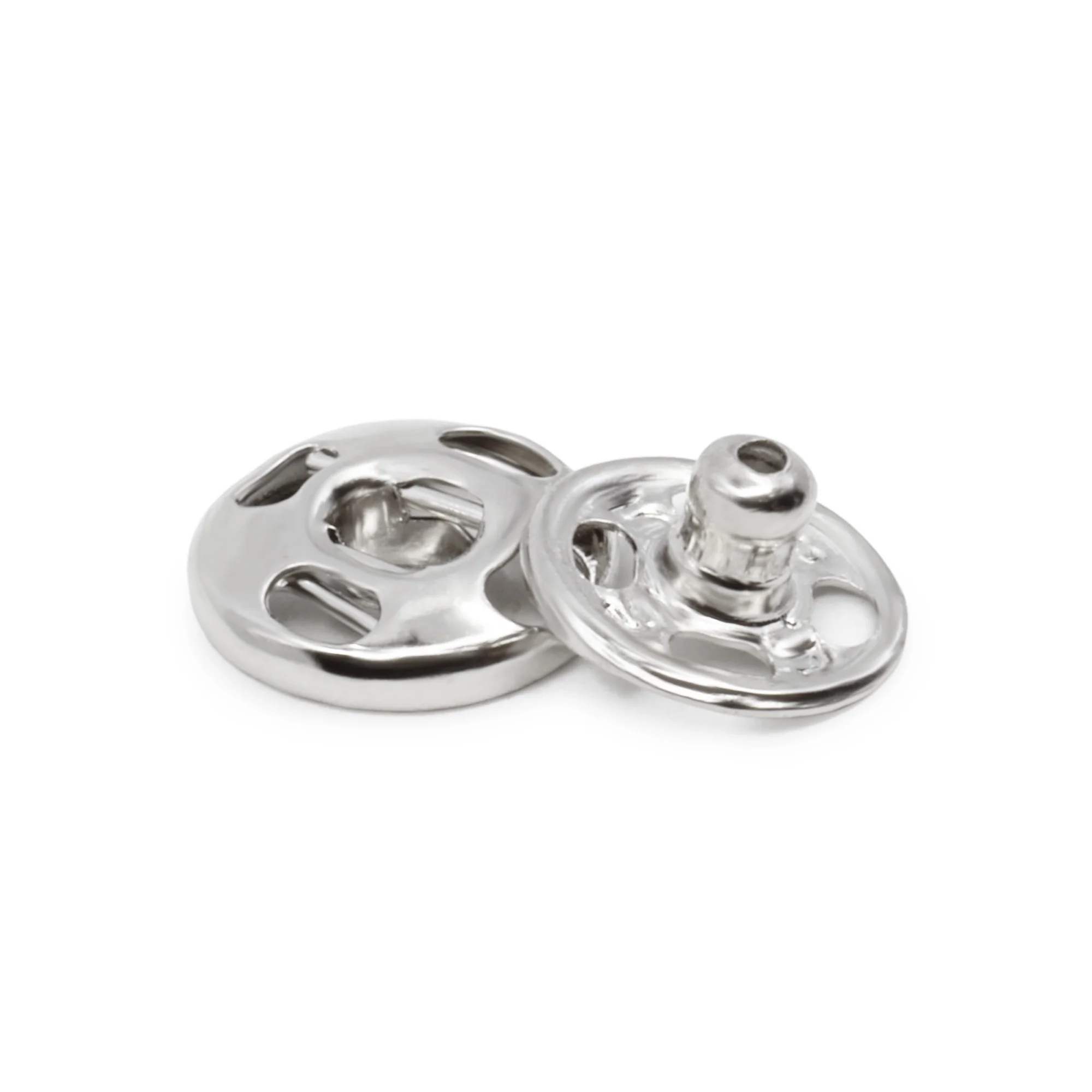 Sew-On Snaps, 12 Sets, Size 3/0, Nickel - Image 2