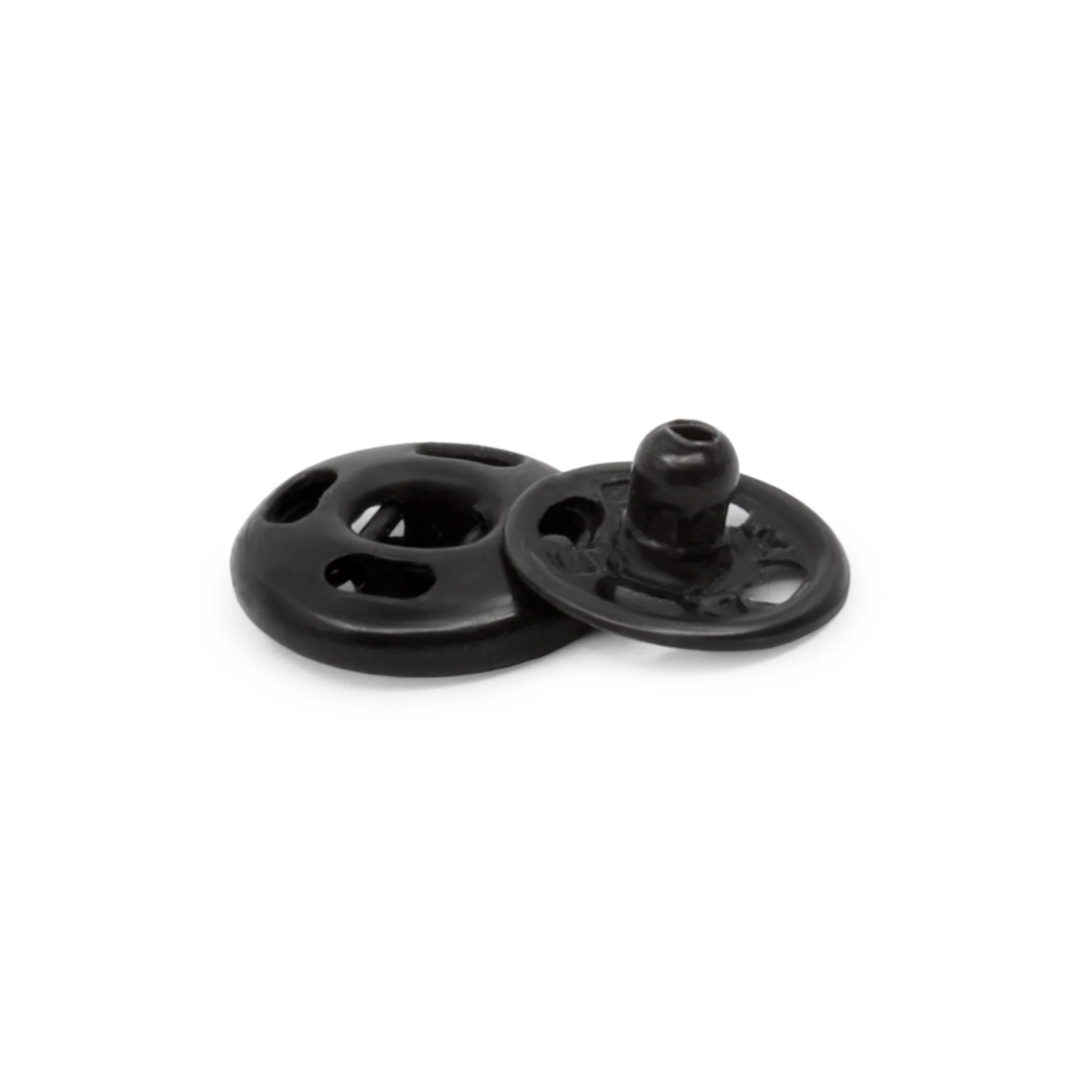 Sew-On Snaps, 12 Sets, Size 4/0, Black - Image 2