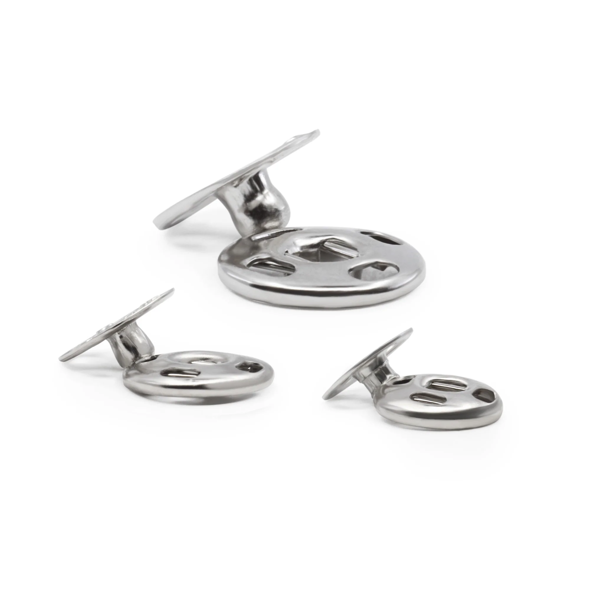 Sew-On Snaps, 36 Sets, Assorted Sizes, Nickel - Image 3