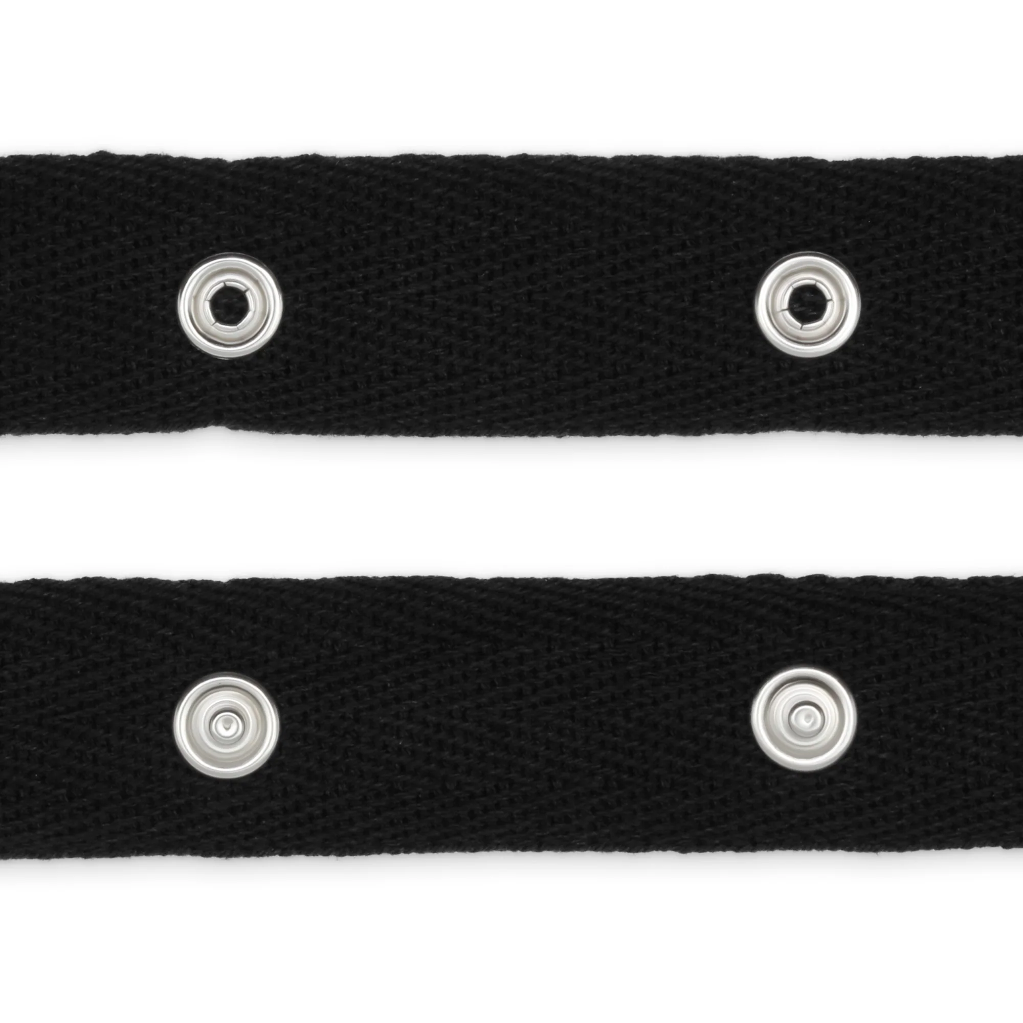 17-1/2" Snap Tape, 12 Snaps, Black - Image 4