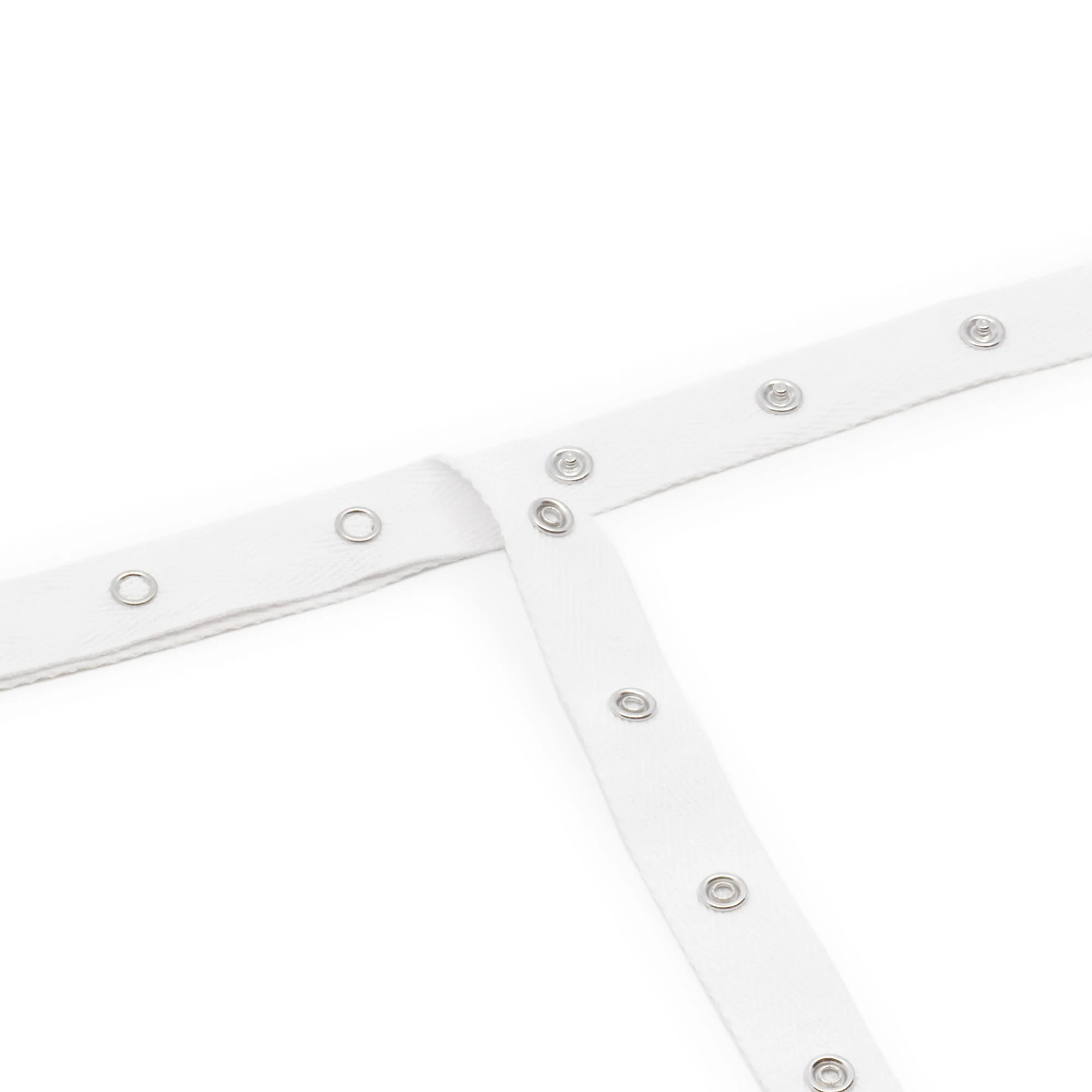 17-1/2" Snap Tape, 12 Snaps, White - Image 2