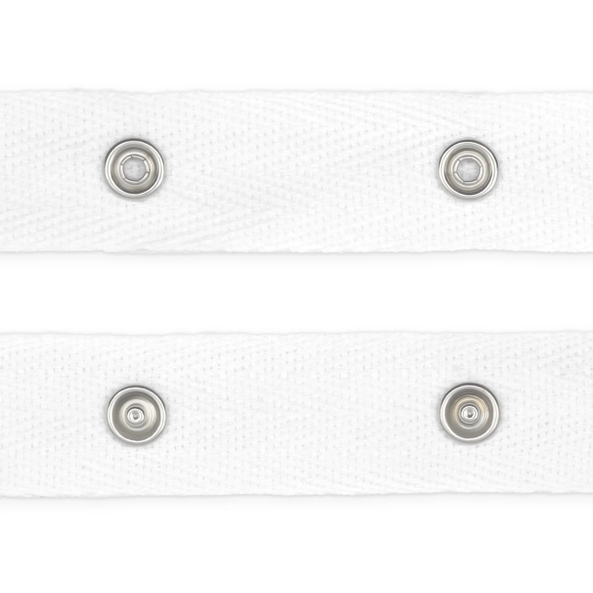 17-1/2" Snap Tape, 12 Snaps, White - Image 4