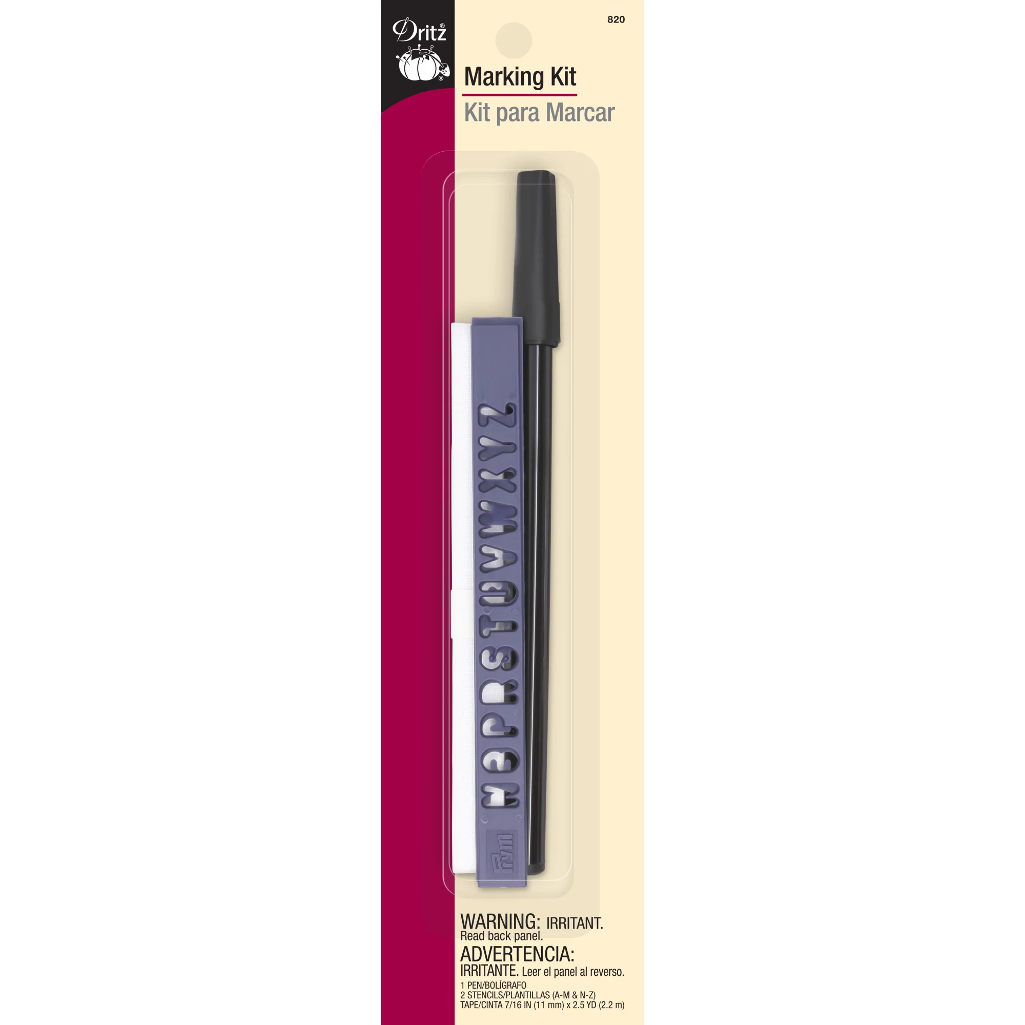 Marking Kit with Iron-On Tape & Pen