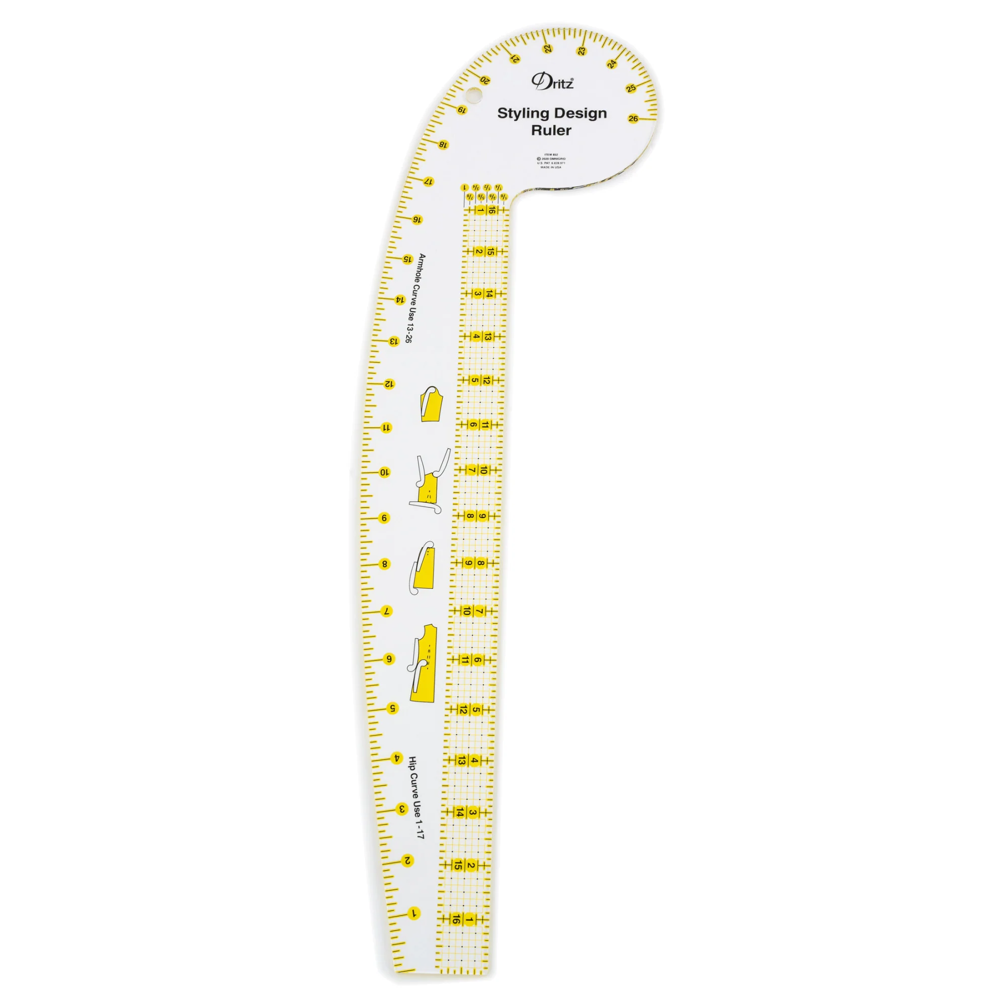 Design Ruler Trio, 3 Sewing Rulers, Clear - Image 2