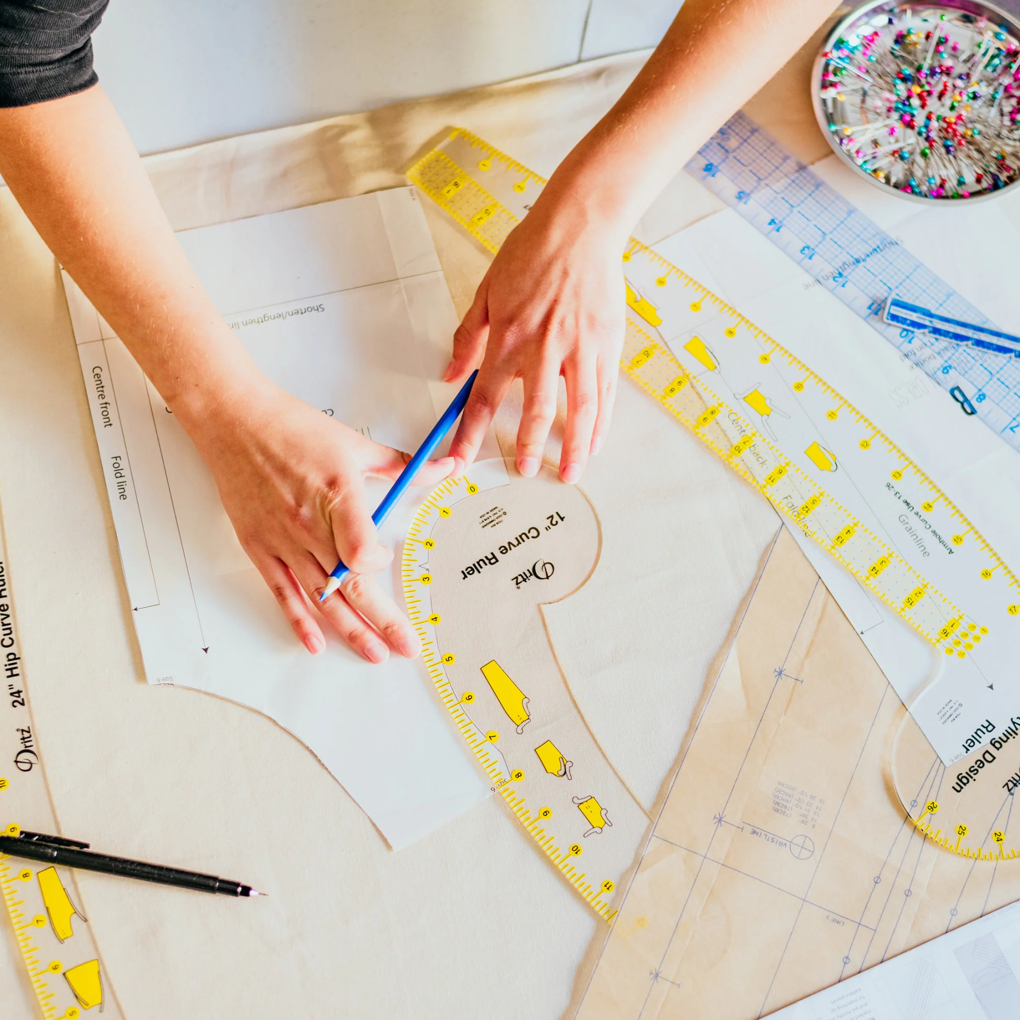Design Ruler Trio, 3 Sewing Rulers, Clear - Image 9