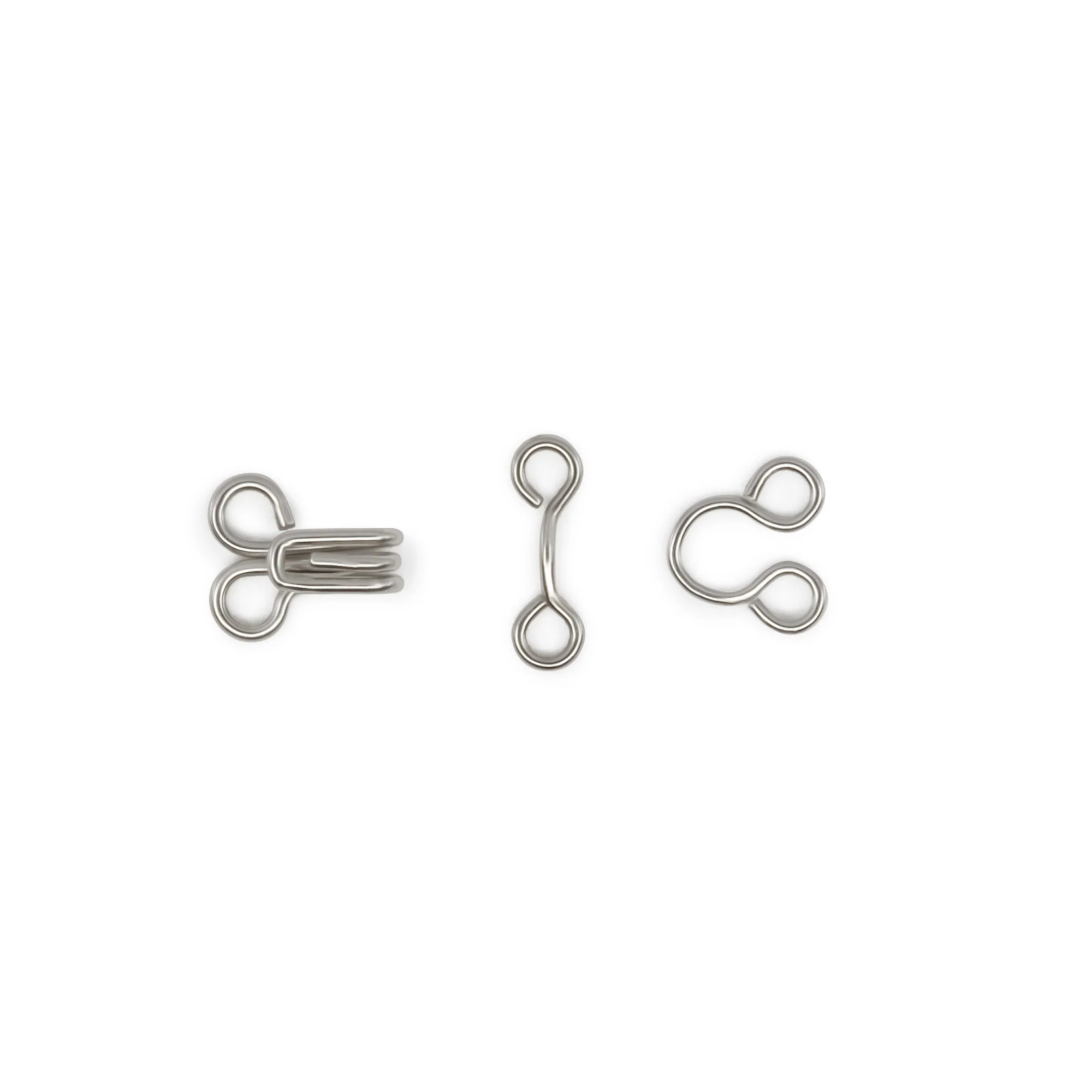 Hooks & Eyes, 14 pc, Nickel, Size 0 - Image 3
