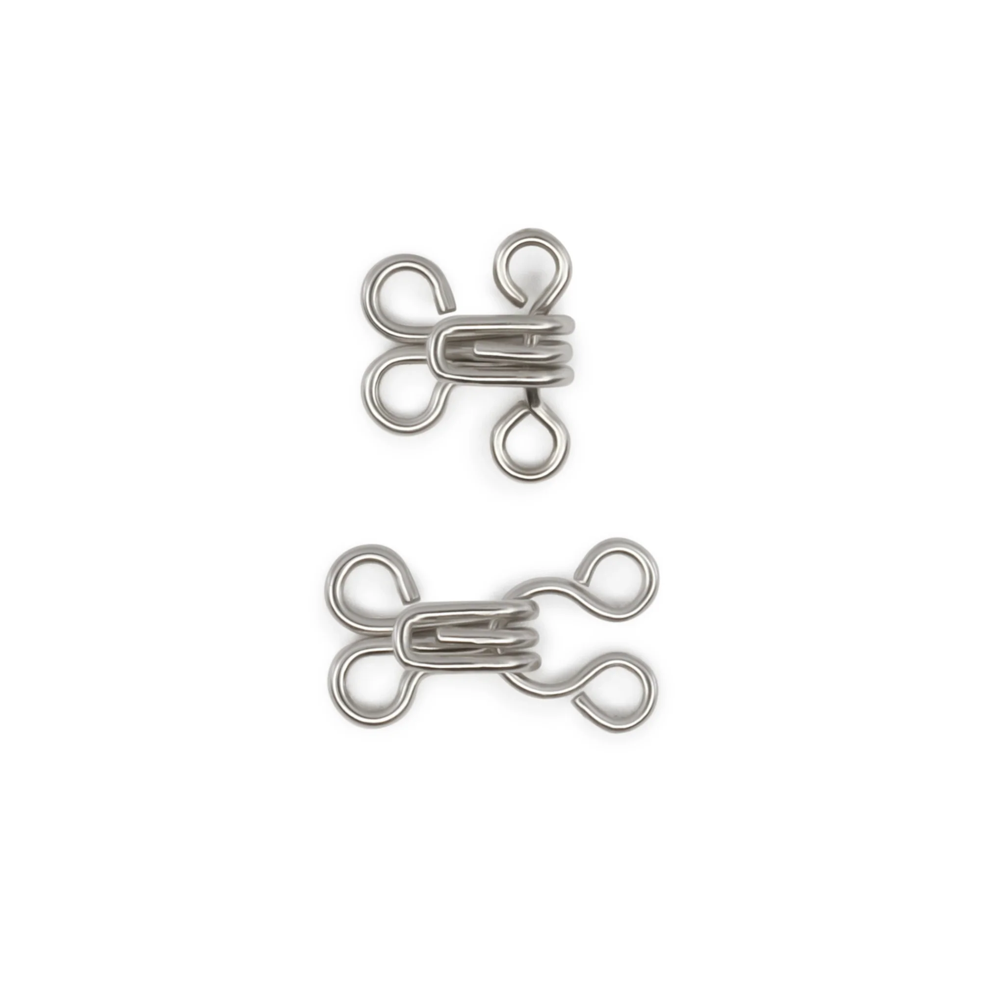 Hooks & Eyes, 14 pc, Nickel, Size 0 - Image 4