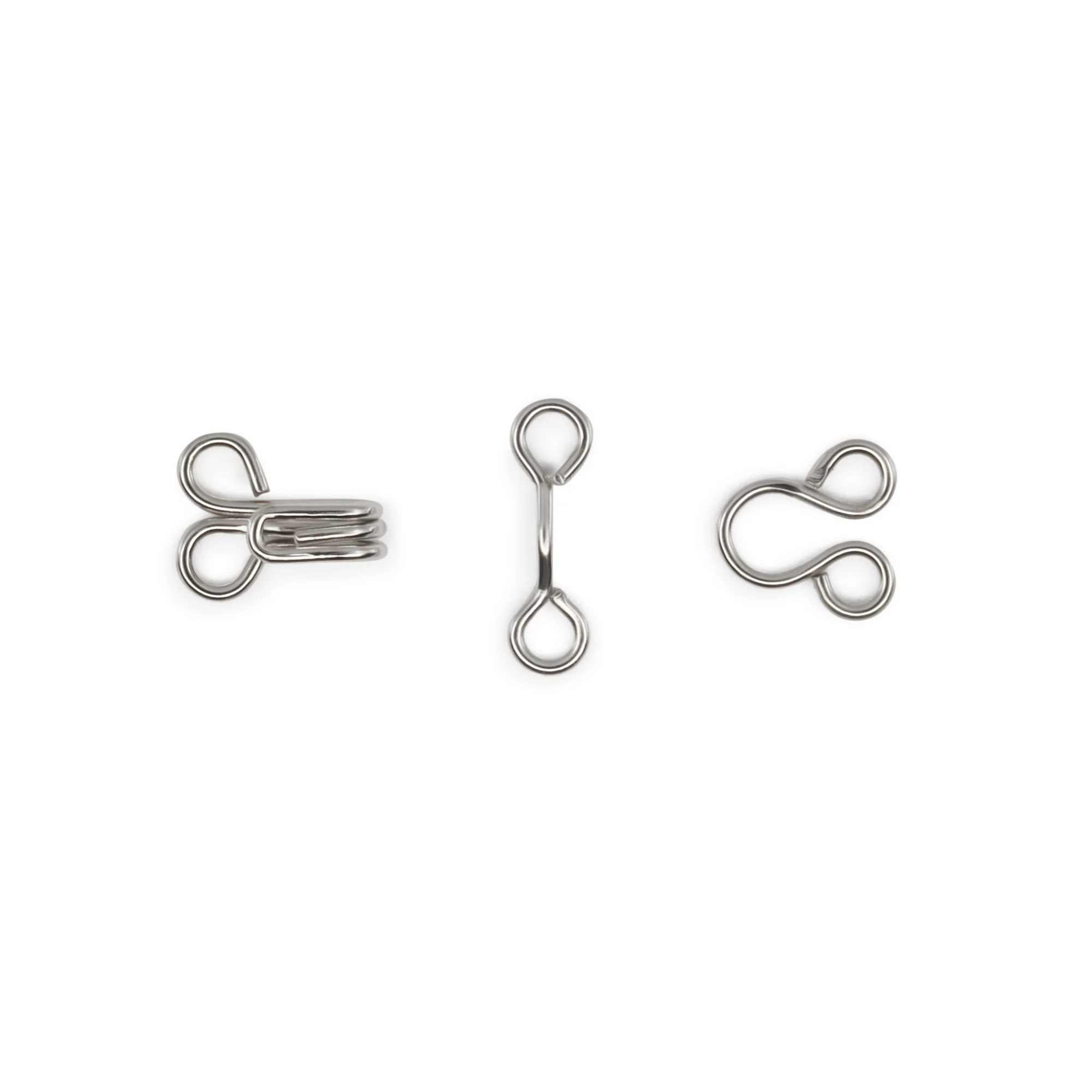 Hooks & Eyes, 14 pc, Nickel, Size 1 - Image 3