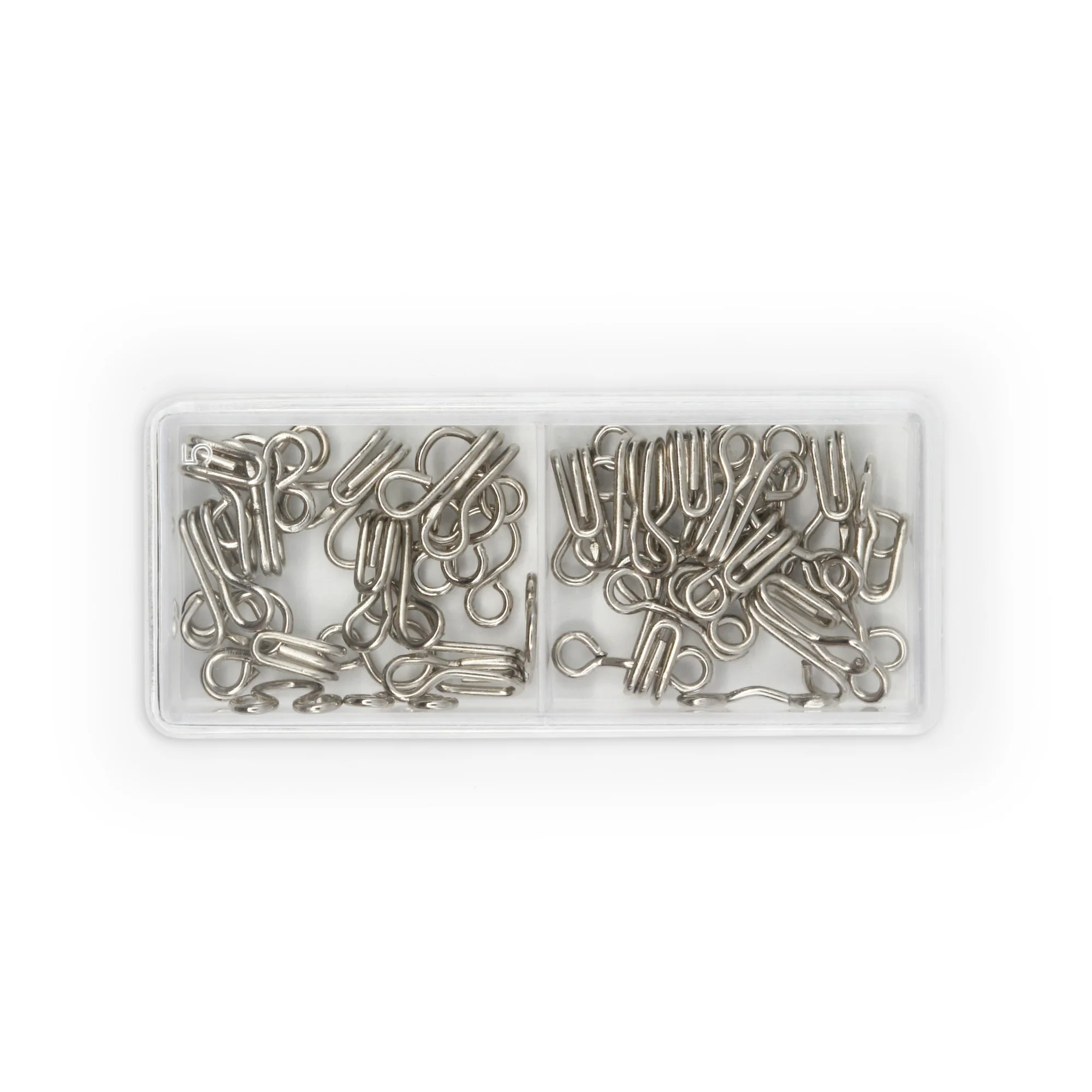 Hooks & Eyes, 14 pc, Nickel, Size 1 - Image 5