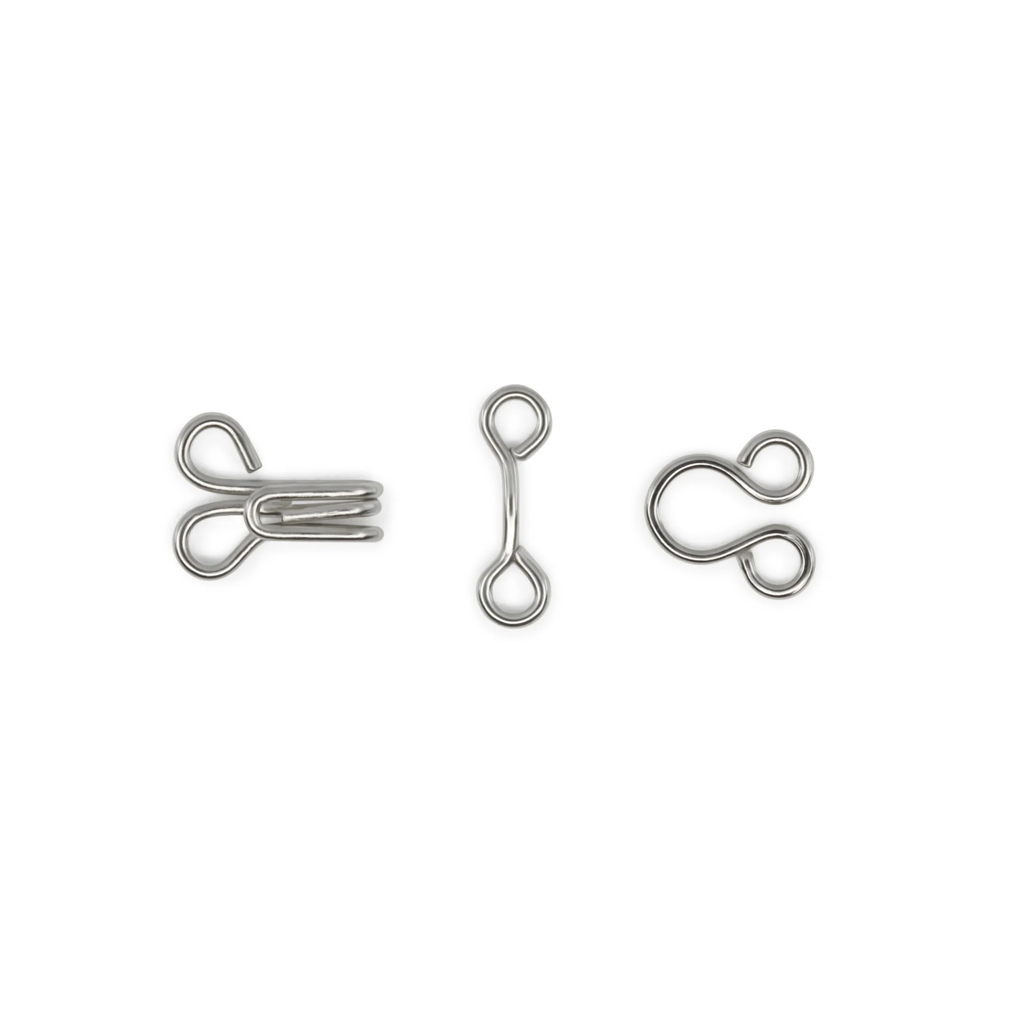 Hooks & Eyes, 14 pc, Nickel, Size 2 - Image 3