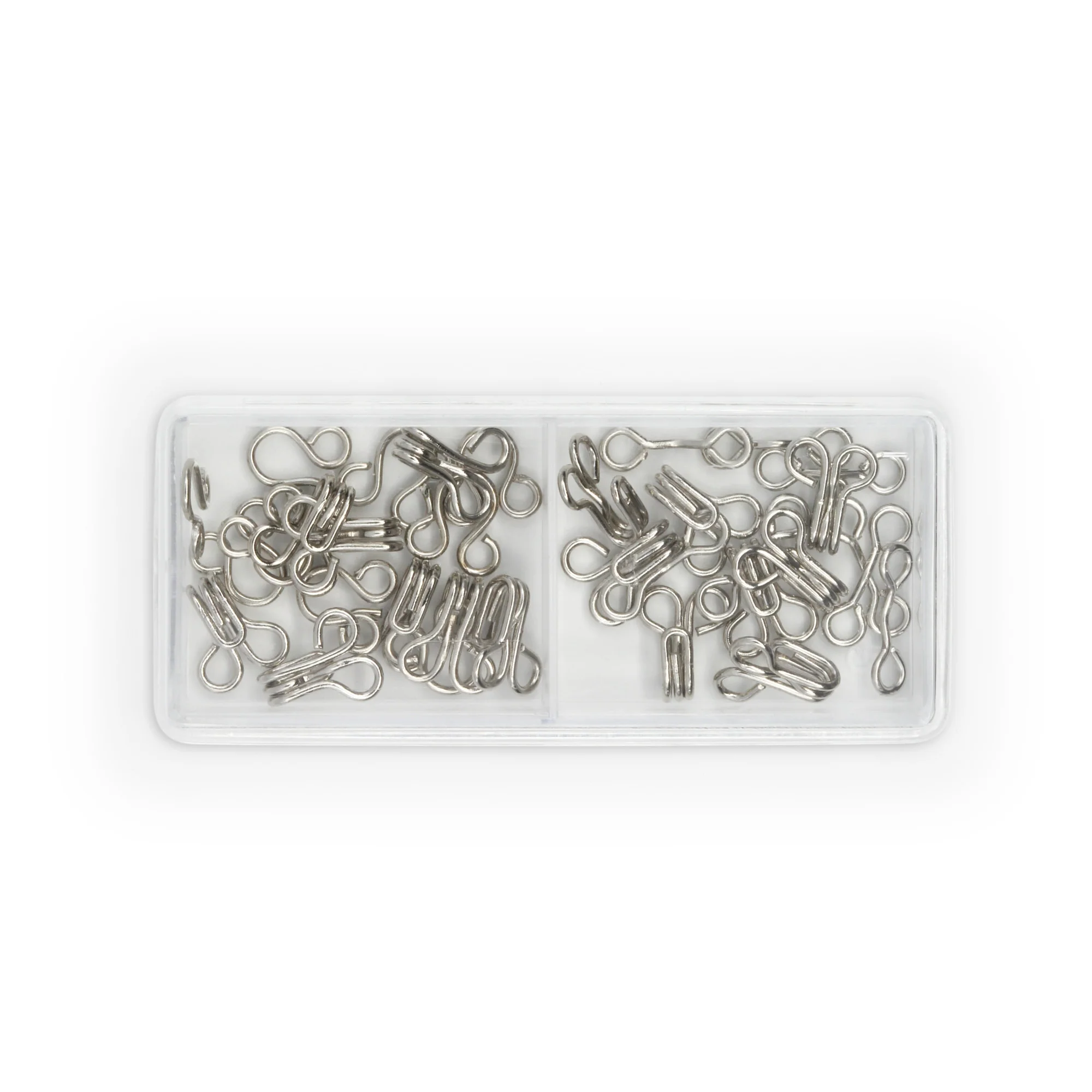 Hooks & Eyes, 14 pc, Nickel, Size 2 - Image 5
