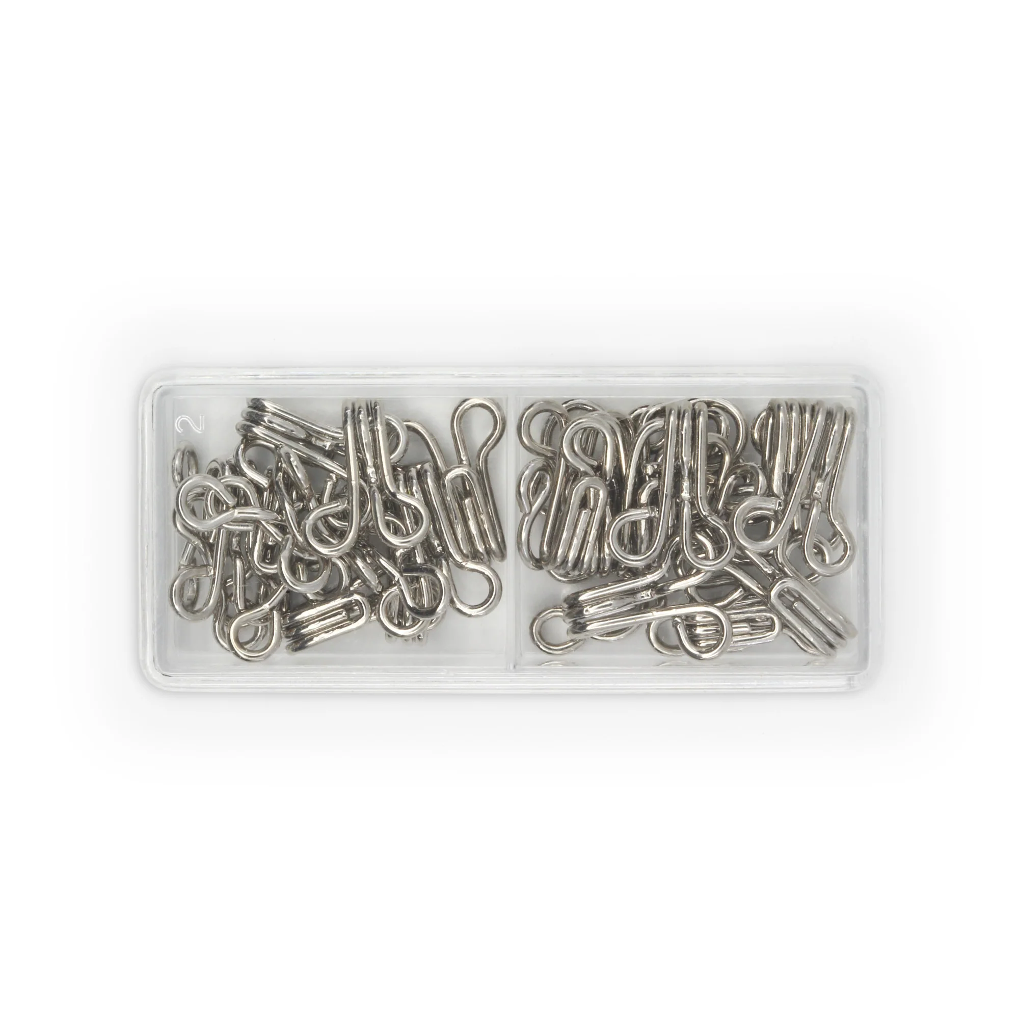 Hooks & Eyes, 14 pc, Nickel, Size 3 - Image 5