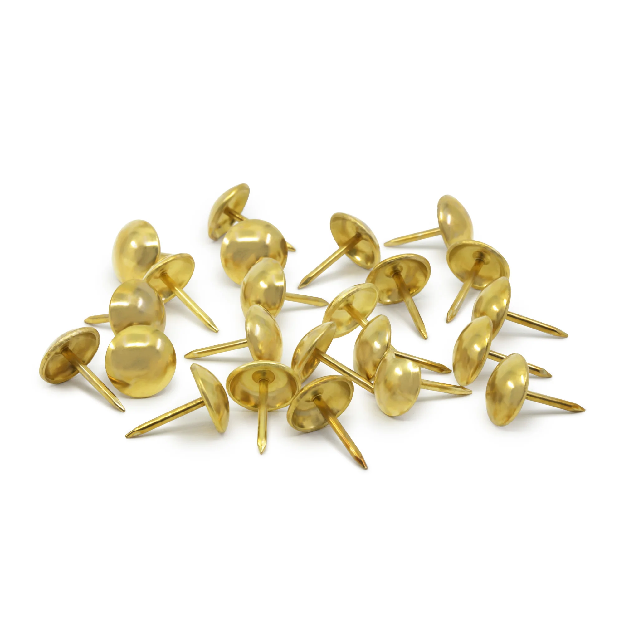 7/16" Smooth Decorative Nails, Brass, 24 pc - Image 3
