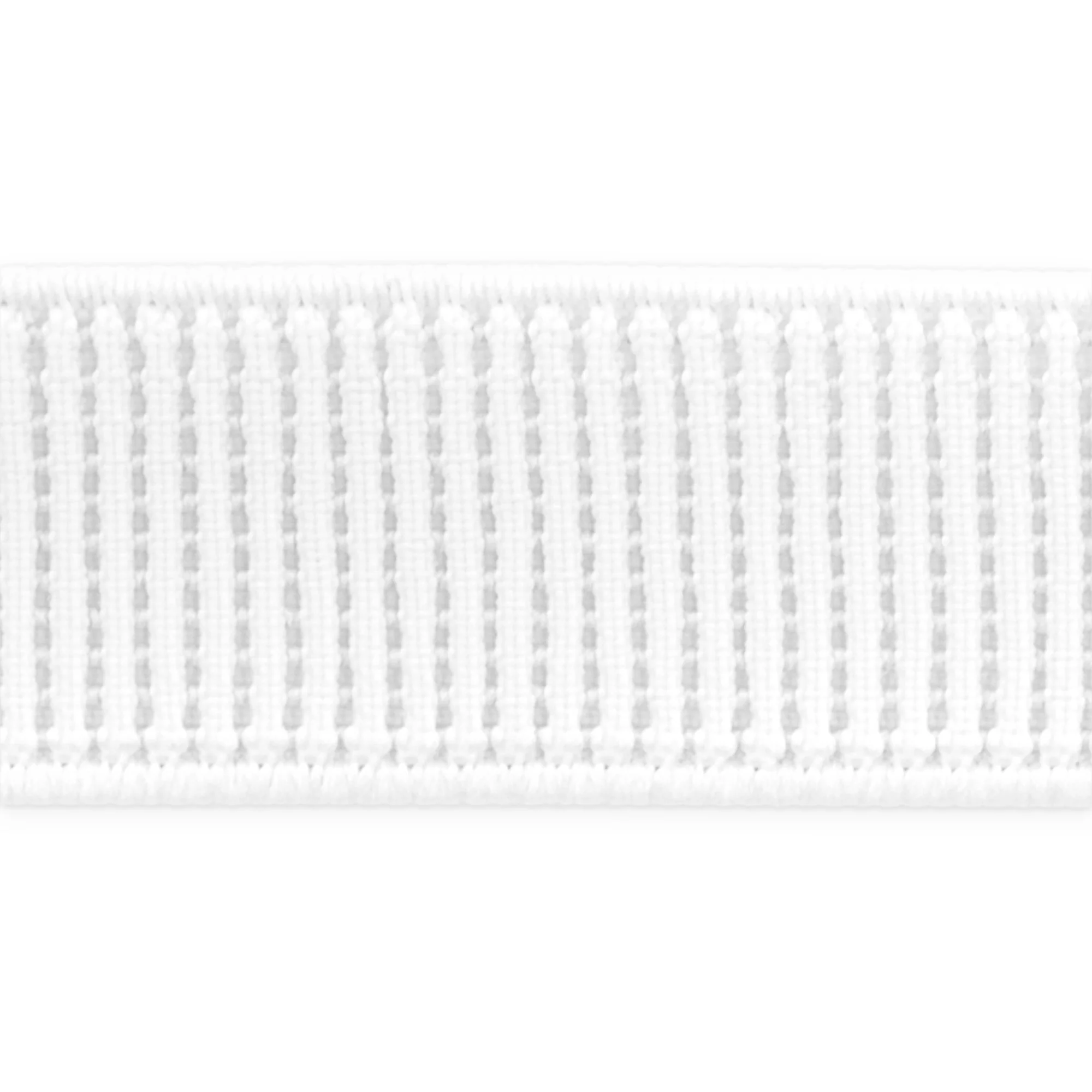 3/4" Ribbed Non-Roll Elastic, White, 1 yd - Image 4