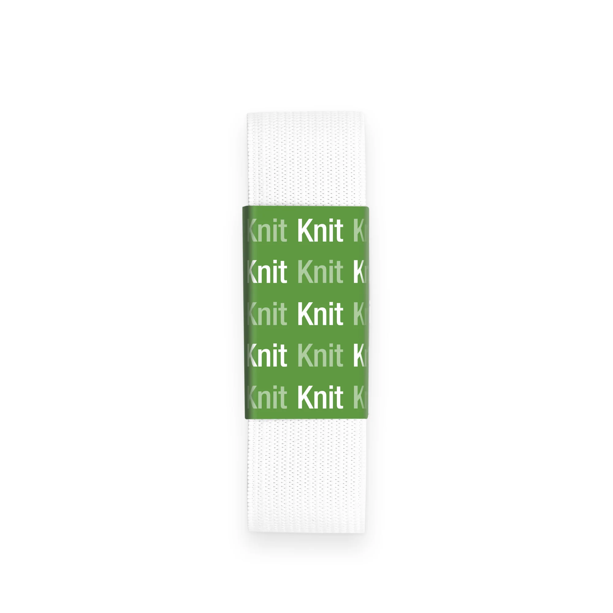 1" Knit Non-Roll Elastic, White, 30" - Image 2