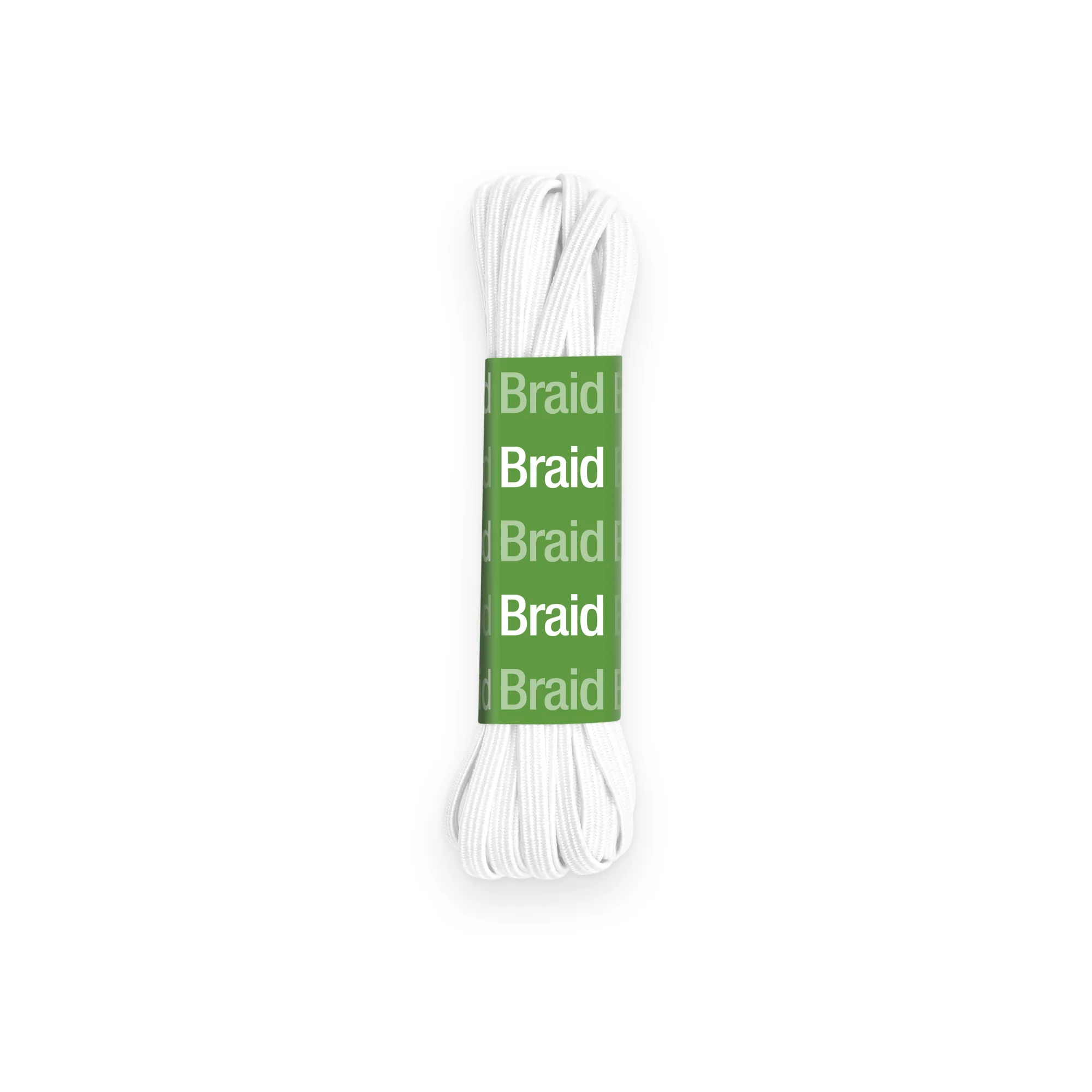 1/8" White Braided Elastic, 4 yd - Image 2