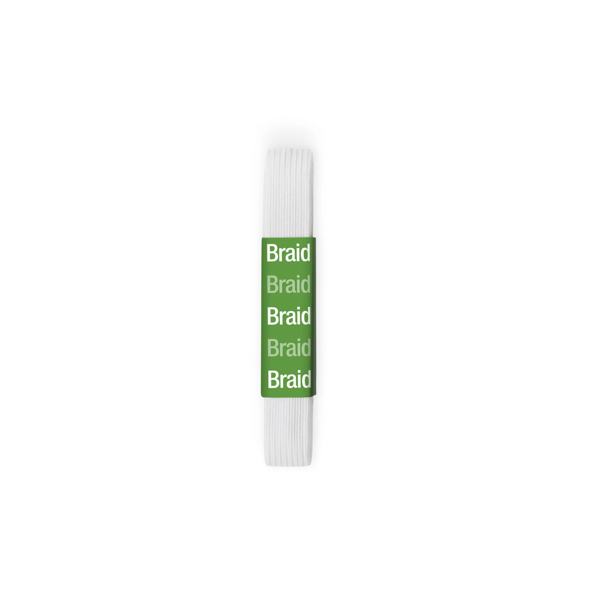1/2" White Braided Elastic, 1-1/2 yd - Image 2