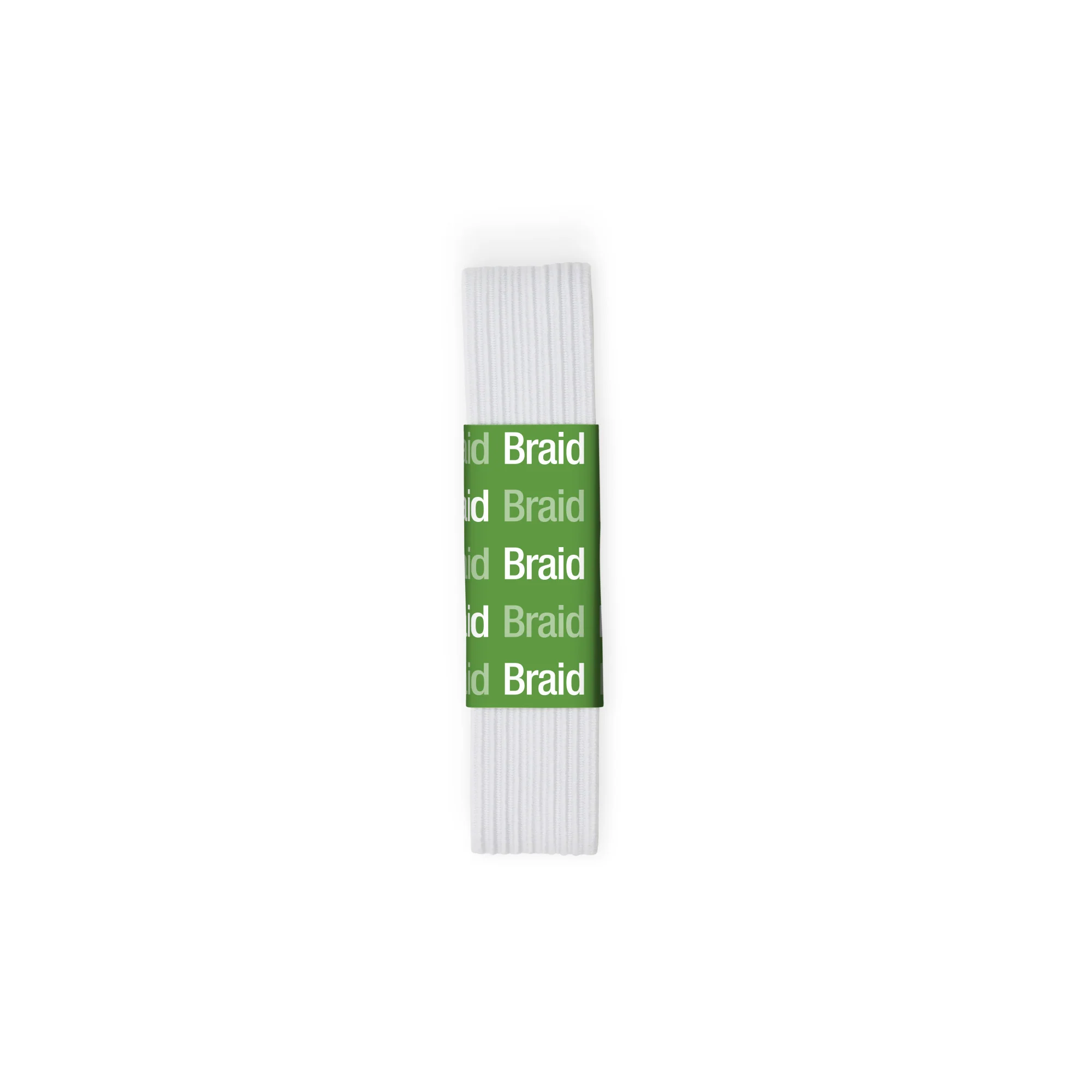 3/4" White Braided Elastic, 1 yd - Image 2