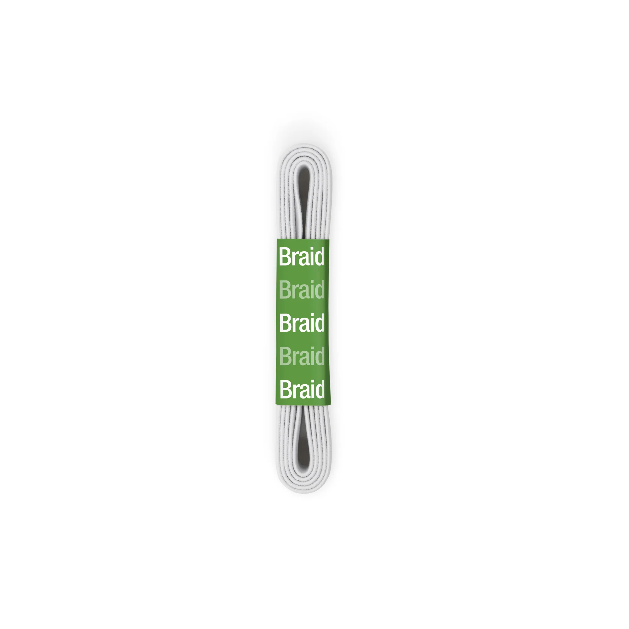 3/4" White Braided Elastic, 1 yd - Image 3