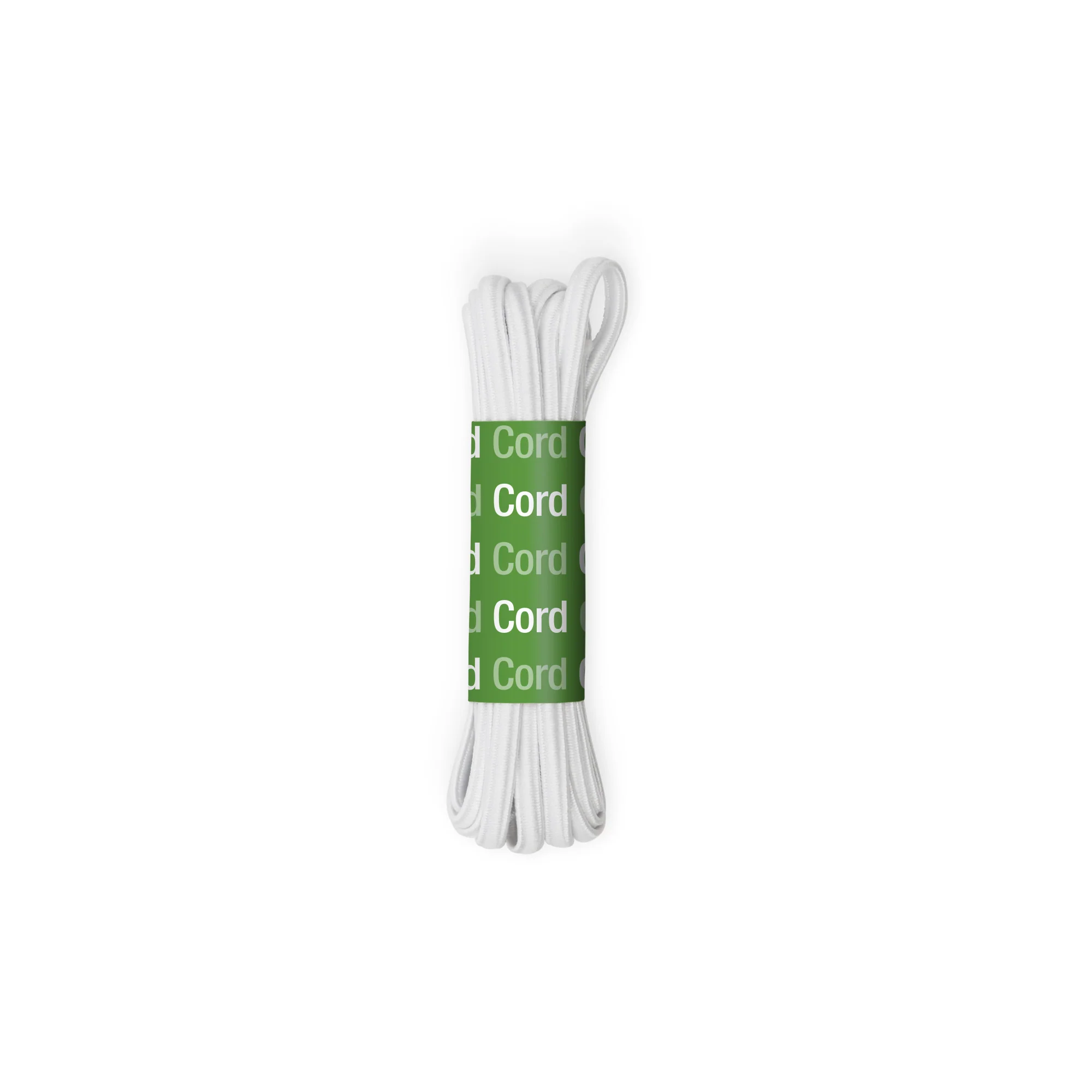 Oval Cord Elastic, White, 2-1/2 yd - Image 2