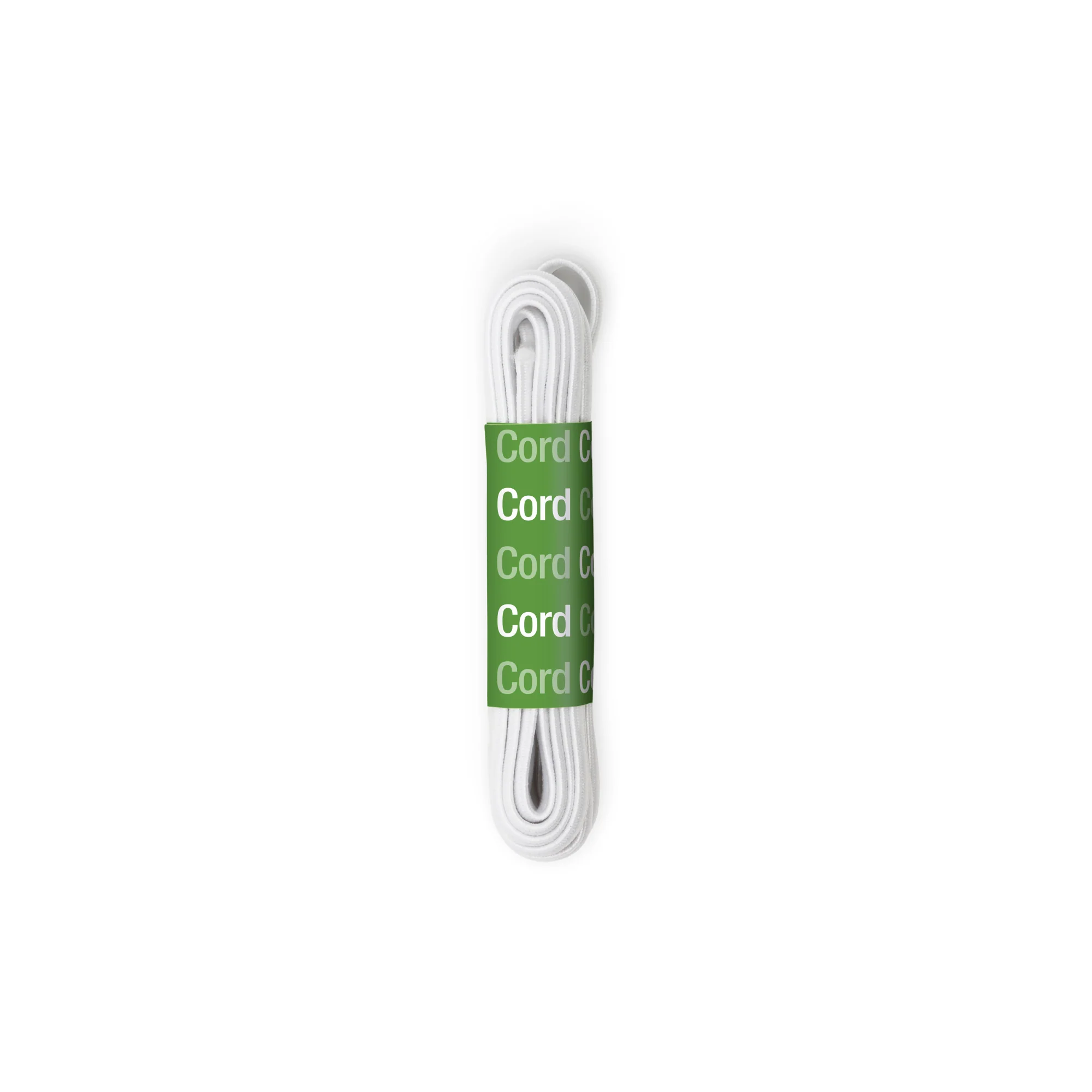 Oval Cord Elastic, White, 2-1/2 yd - Image 3