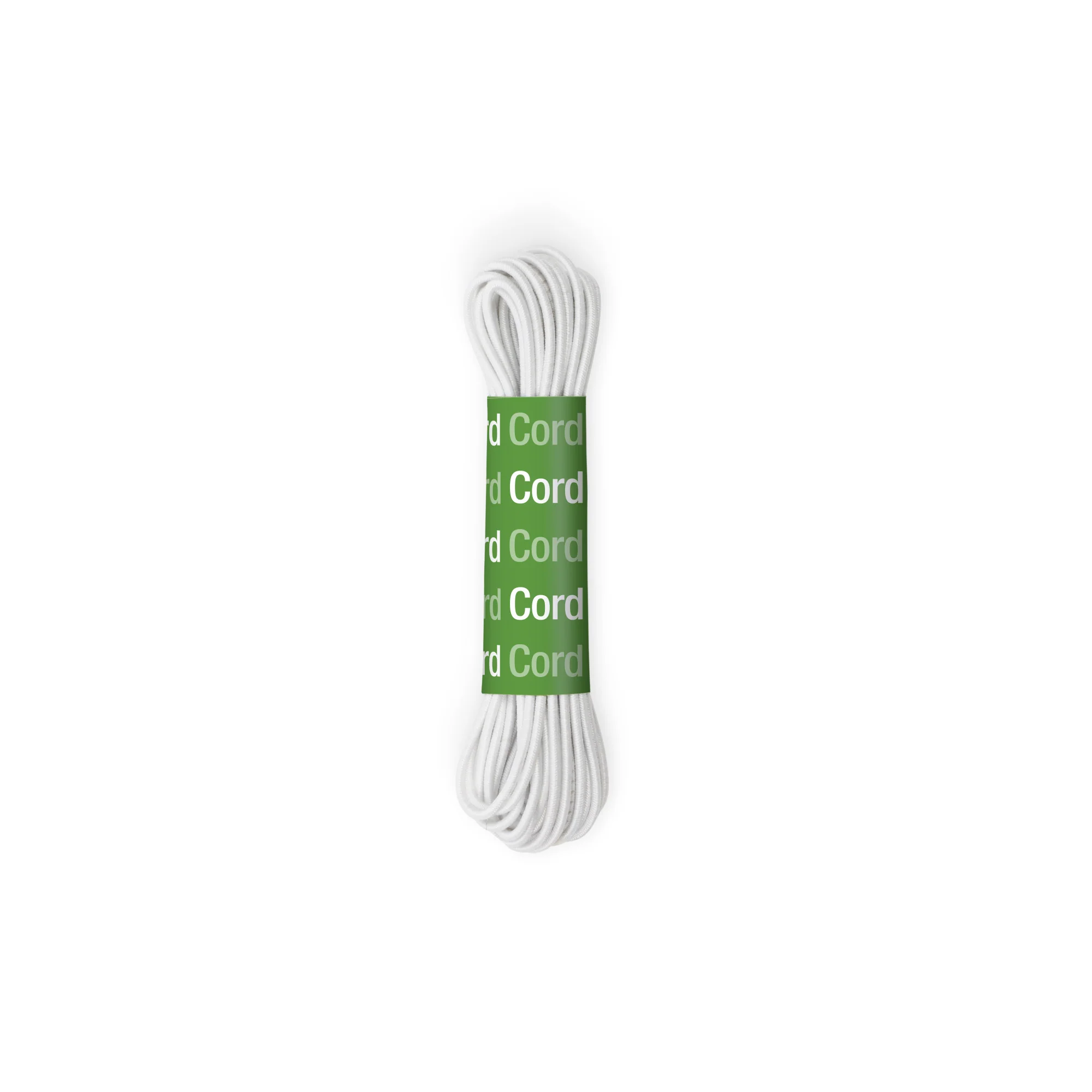 Round Cord Elastic, White, 5 yd - Image 2