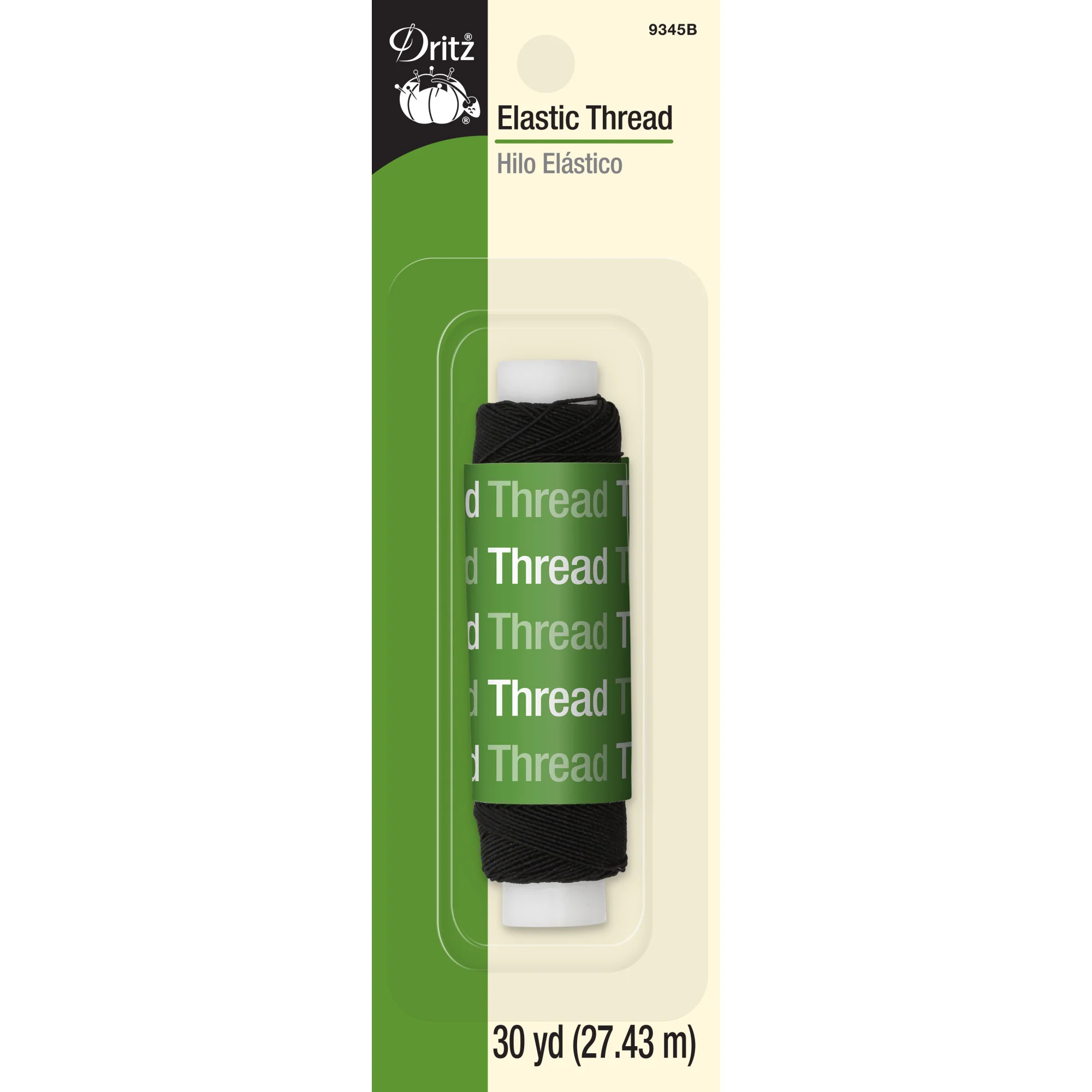 Elastic Thread, Black, 30 yd