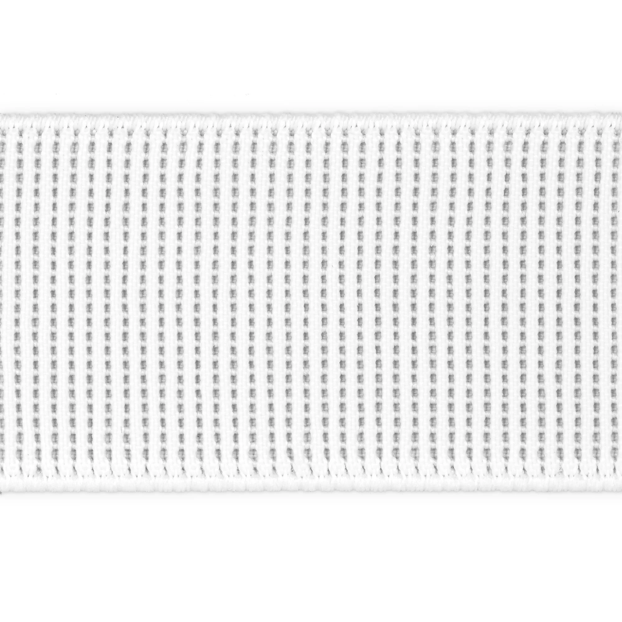 1-1/2" Ribbed Non-Roll Elastic, White, 2-1/2 yd - Image 3