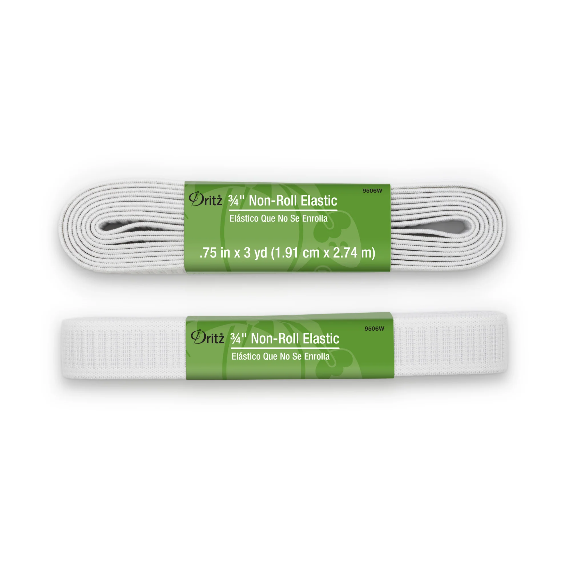 3/4" Non-Roll Elastic, White, 3 yd - Image 2