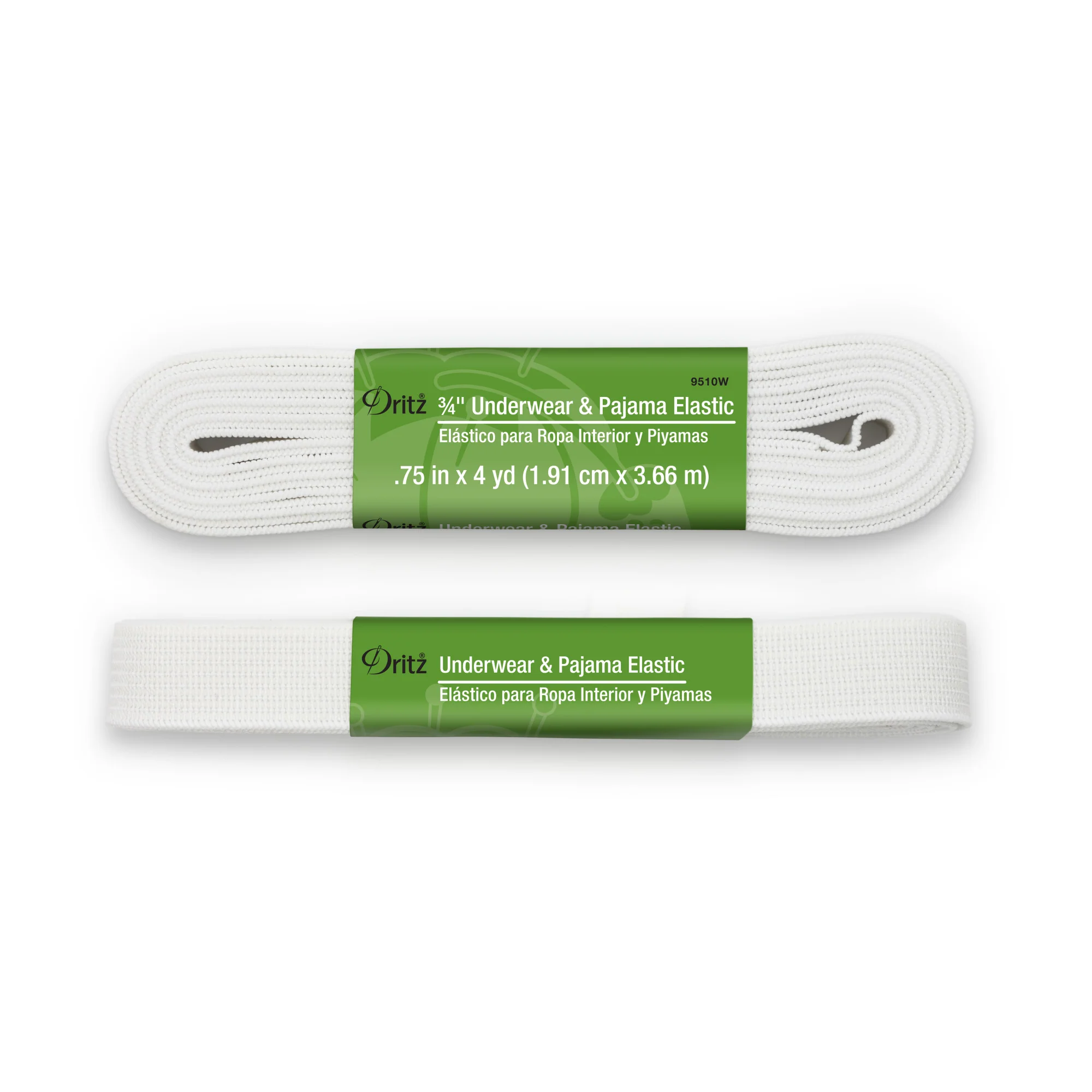 3/4" Underwear & Pajama Elastic, White, 4 yd - Image 2
