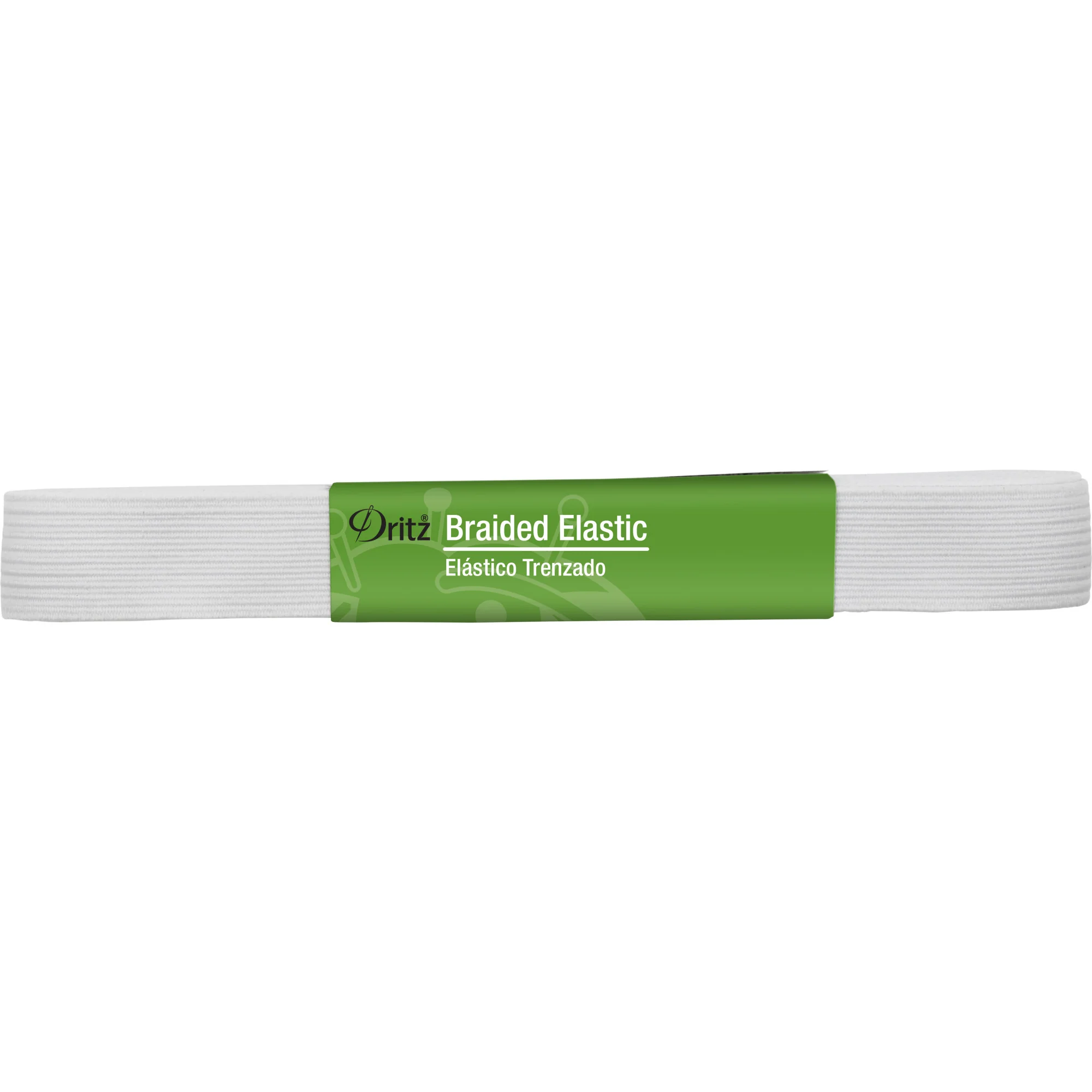 3/4" White Braided Elastic, 3 yd