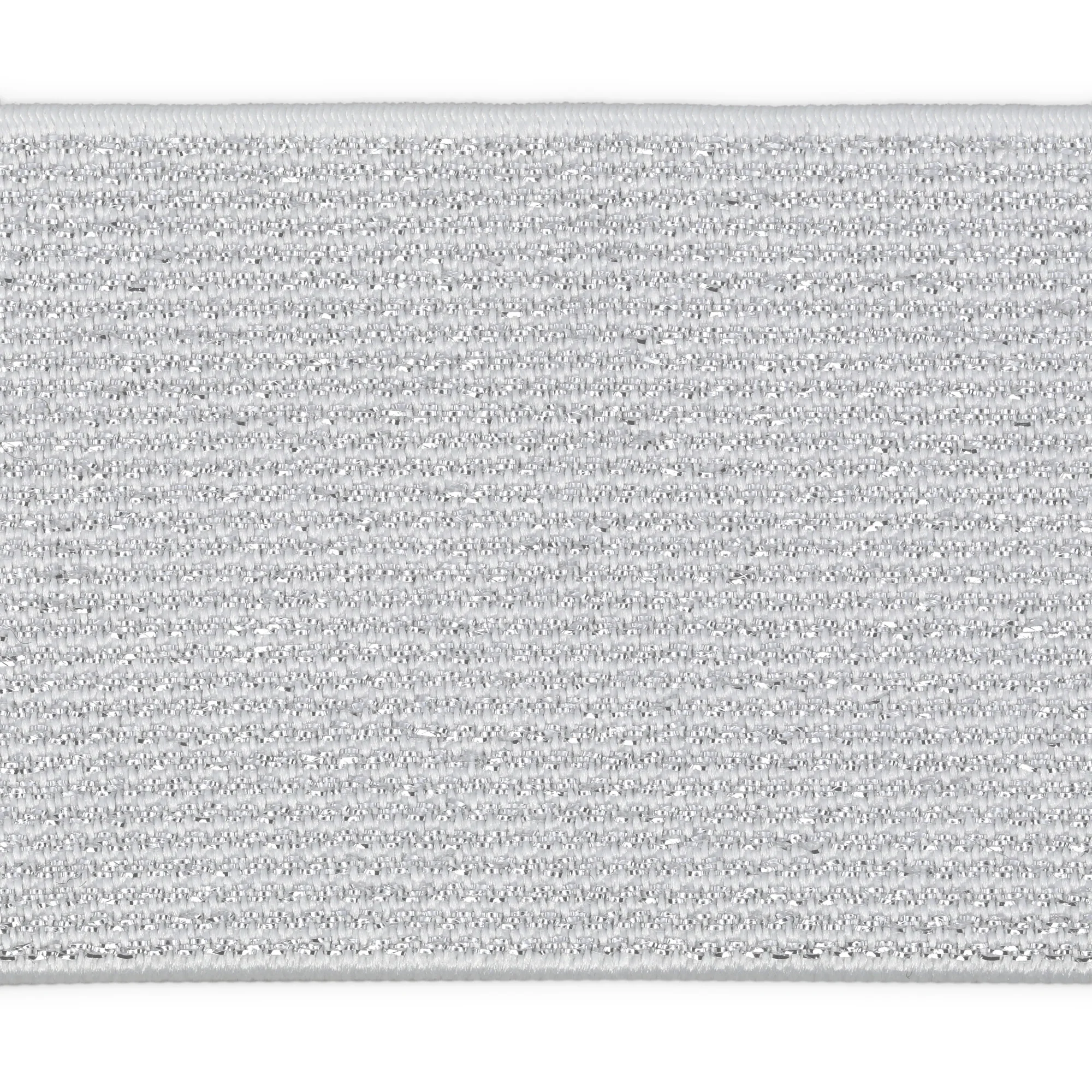 1-3/4" Metallic Waistband Elastic, Silver Metallic, 2 yd - Image 3