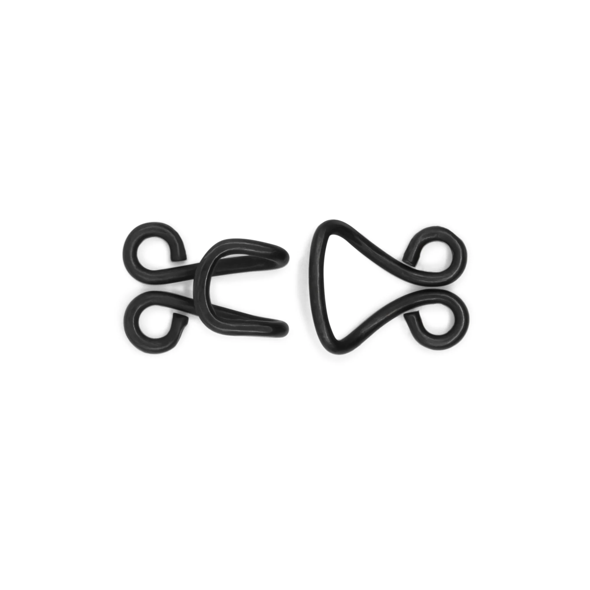 Coat Hooks & Eyes, 4 pc, Black - Image 3