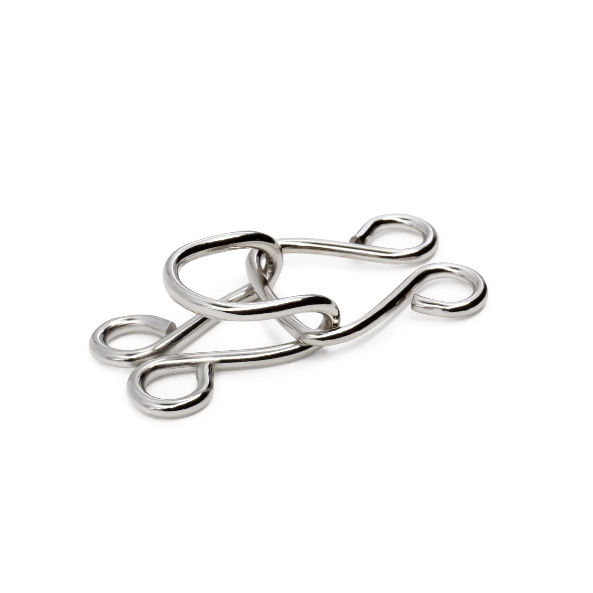 Extra-Large Hooks & Eyes, 3 Sets, Nickel - Image 2