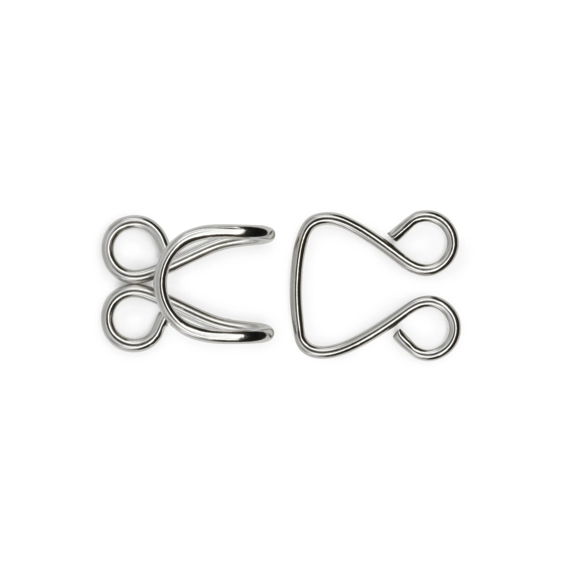 Extra-Large Hooks & Eyes, 3 Sets, Nickel - Image 3