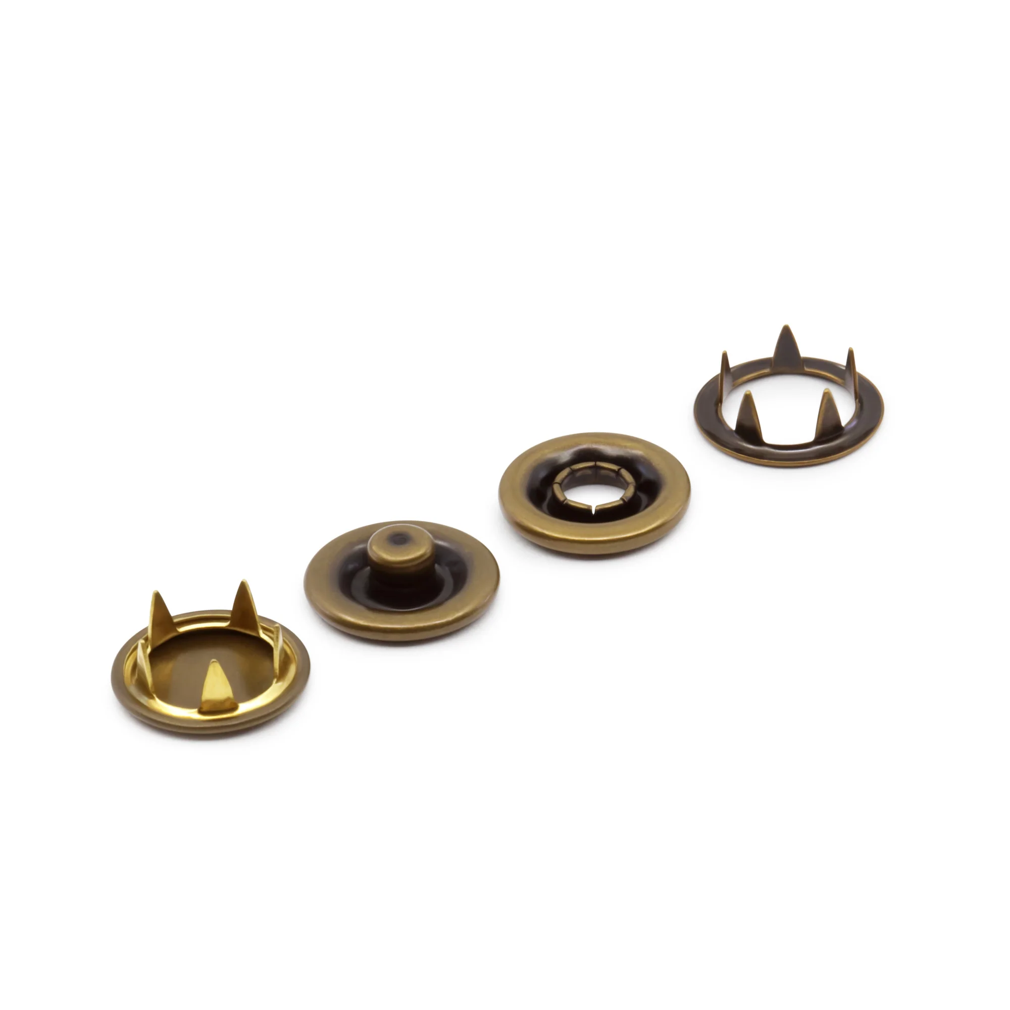 5/8" Heavy Duty Snap Fasteners, 6 pc, Antique brass - Image 4