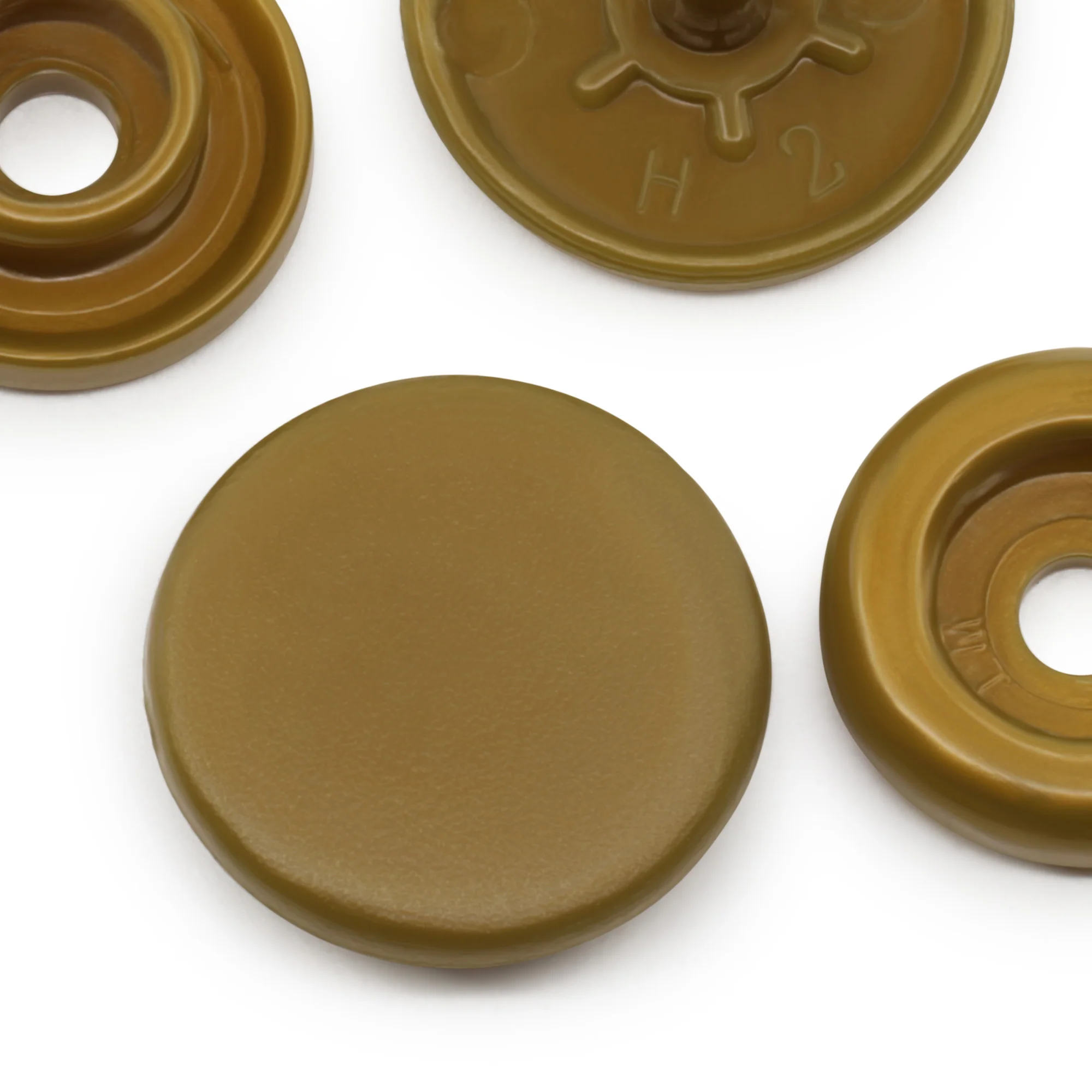 Plastic Color Snaps, 12 Sets, Gold - Image 2