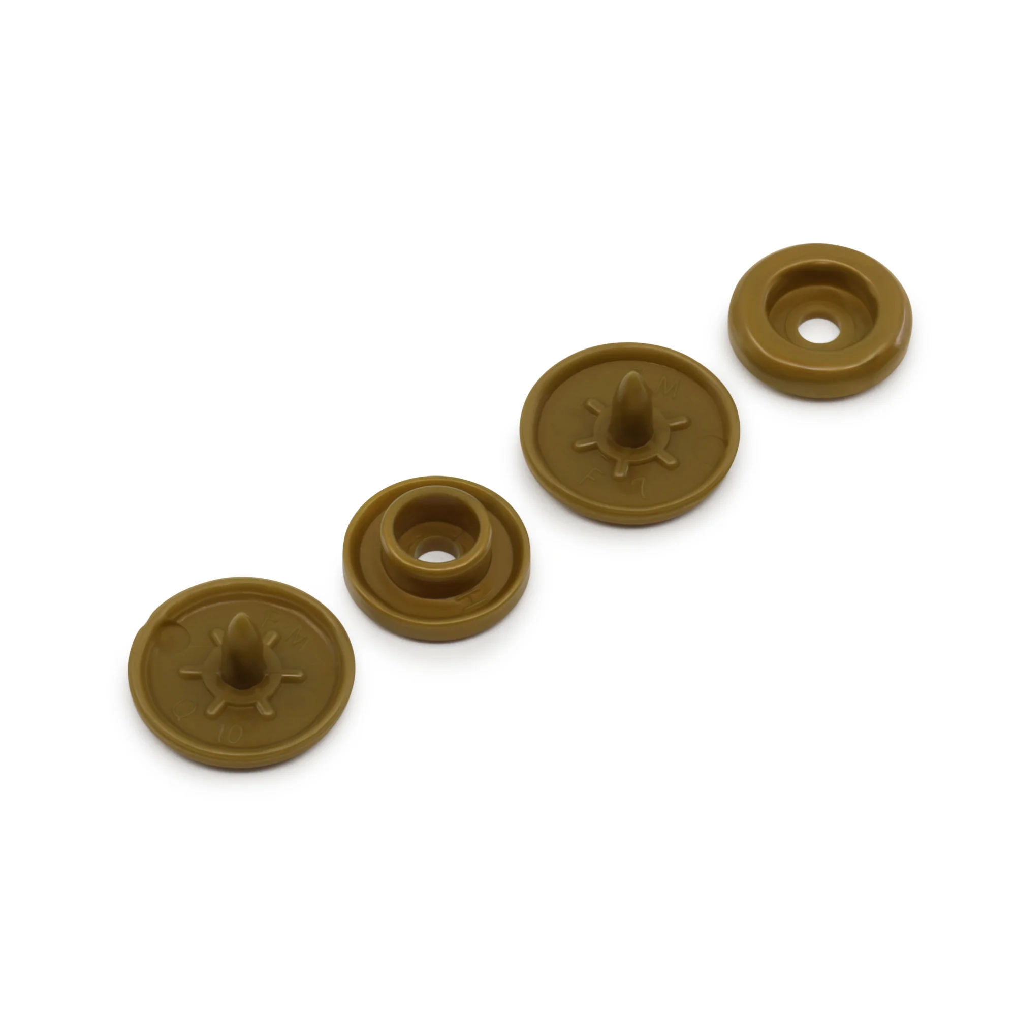 Plastic Color Snaps, 12 Sets, Gold - Image 4