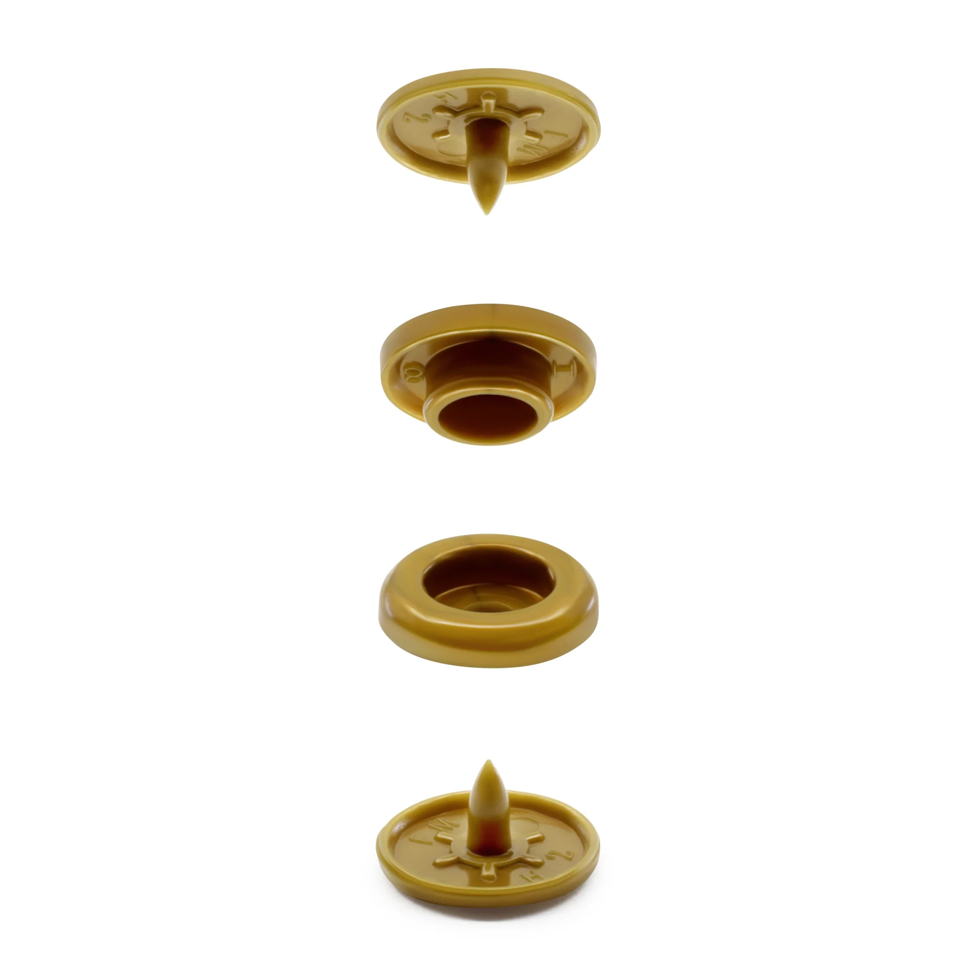 Plastic Color Snaps, 12 Sets, Gold - Image 5