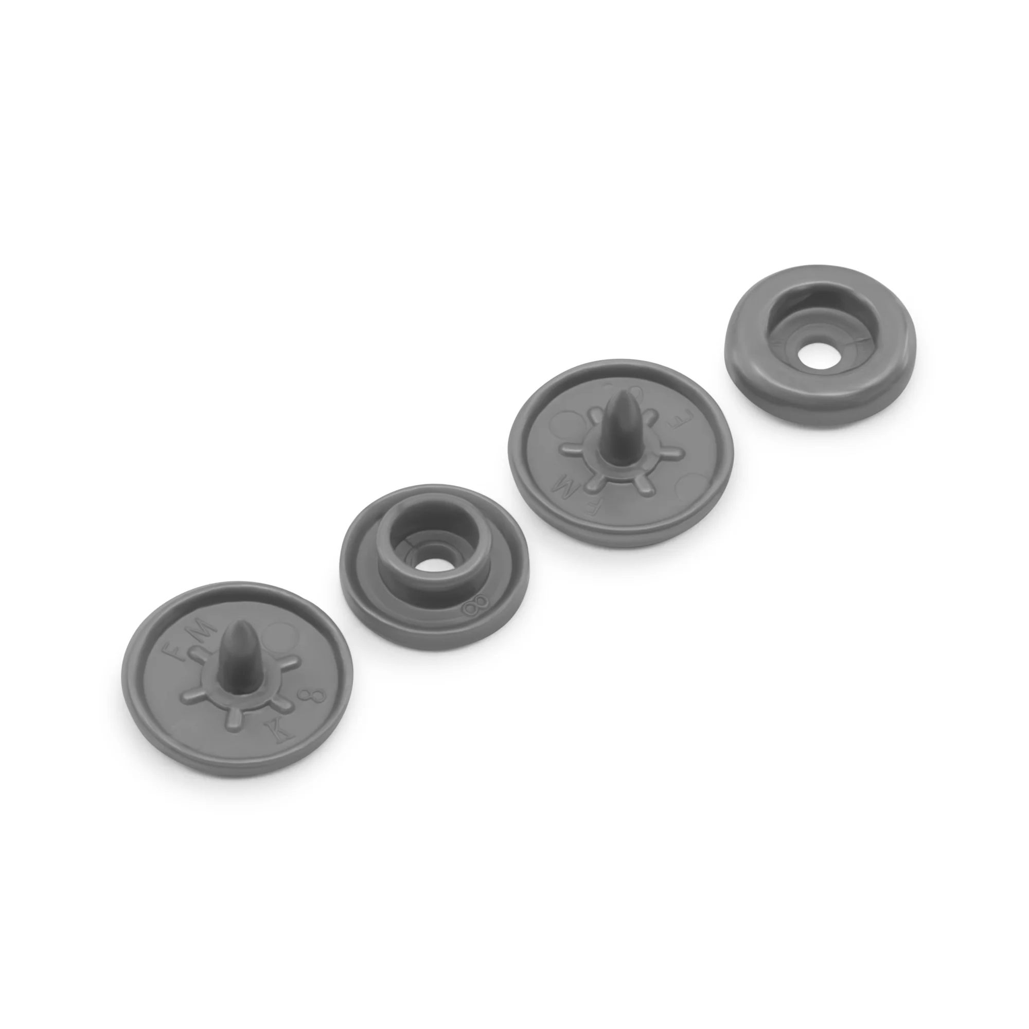 Plastic Color Snaps, 12 Sets, Nickel - Image 4