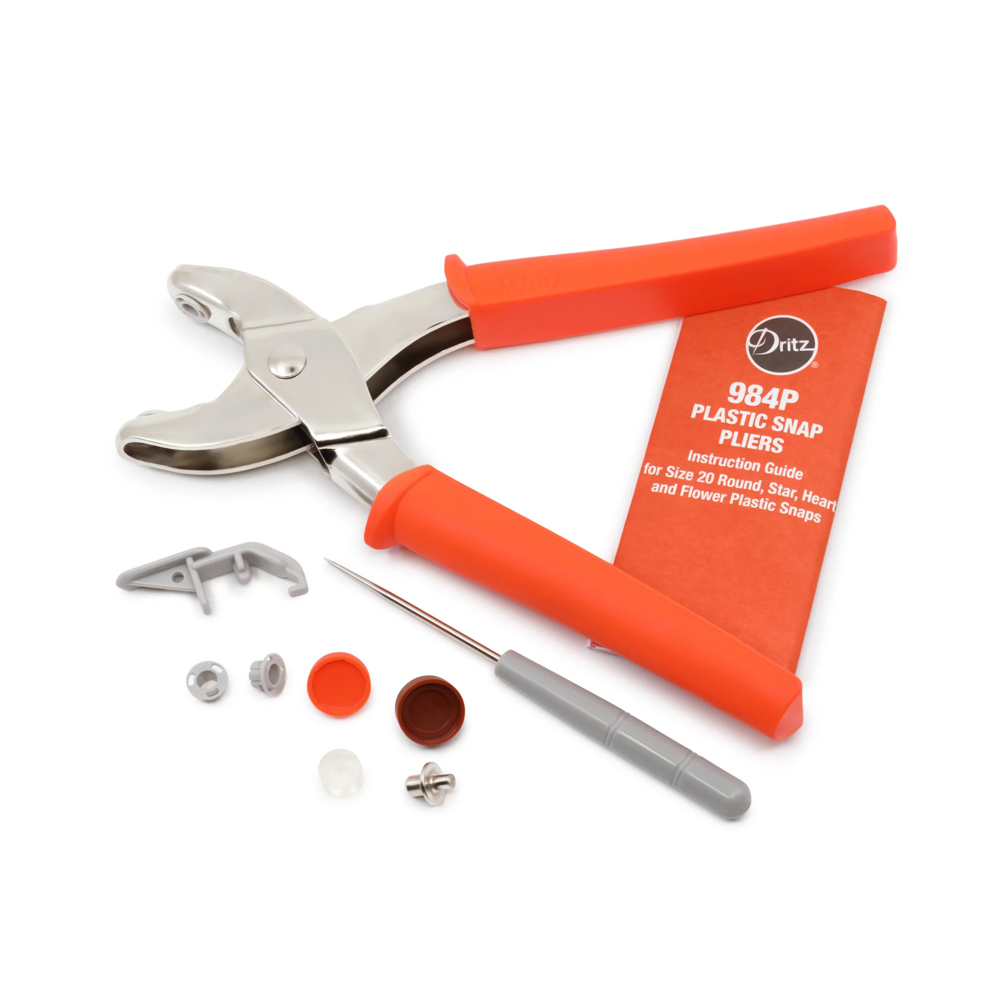 Plastic Snap Pliers for Size 20 Snaps, Orange - Image 4