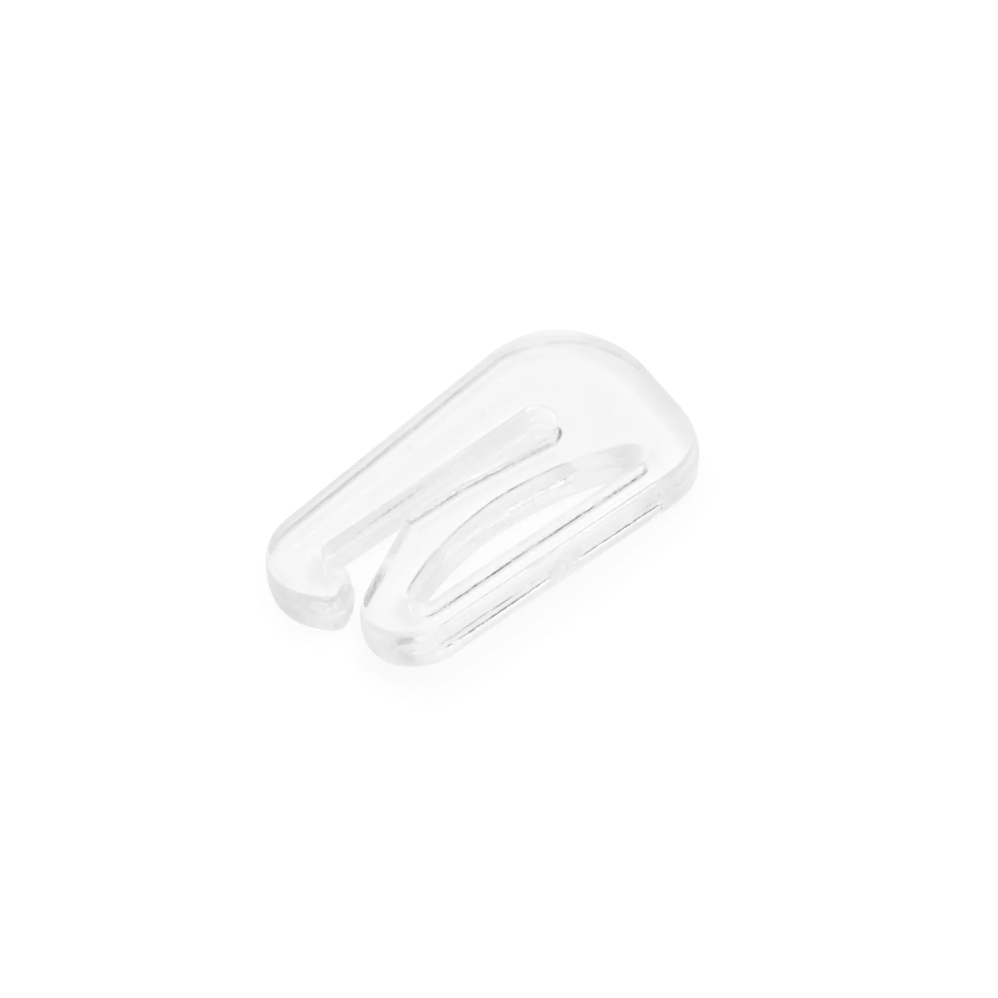 1/2" Swim Suit Bra Hooks, 2 pc, Clear - Image 2