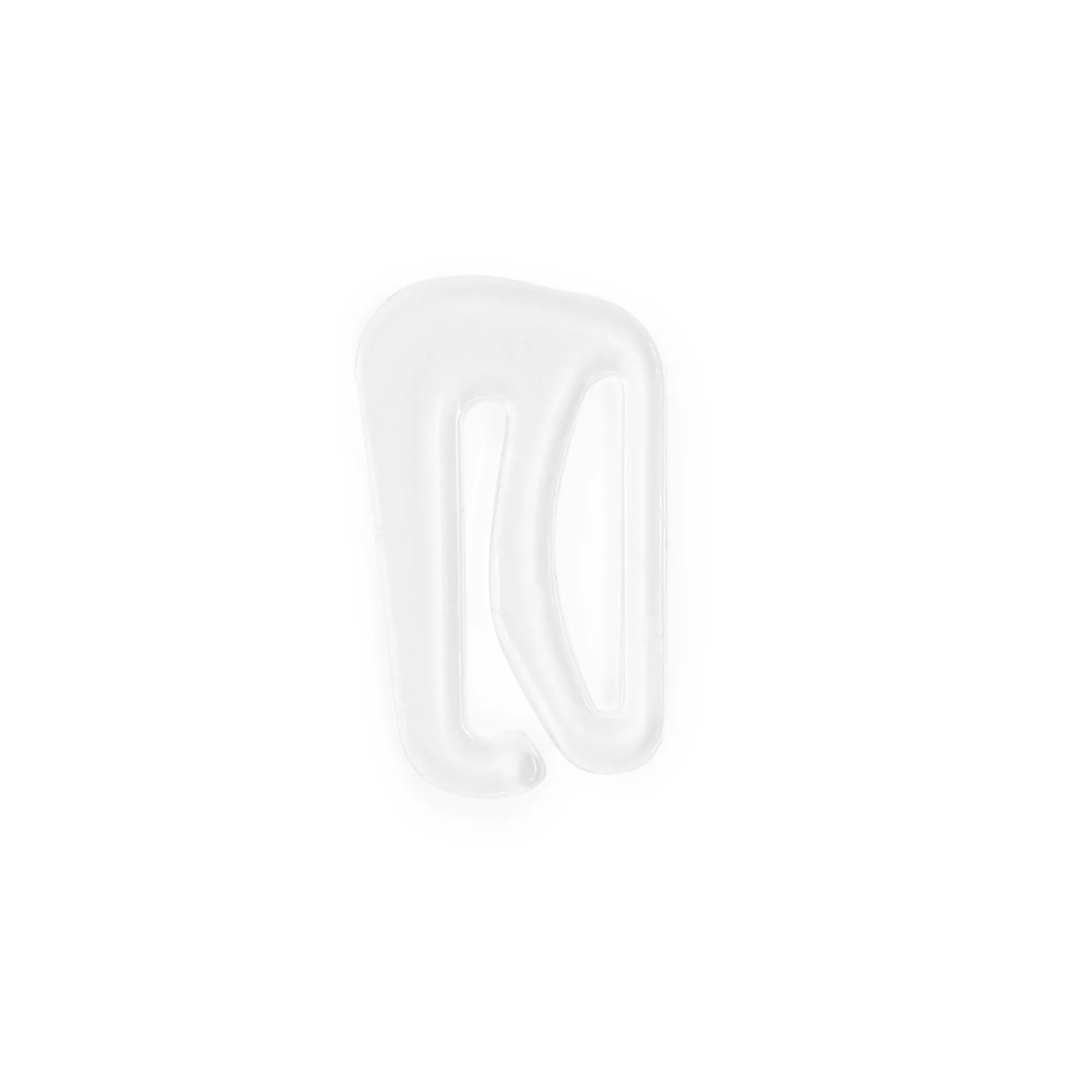 1/2" Swim Suit Bra Hooks, 2 pc, Clear - Image 3
