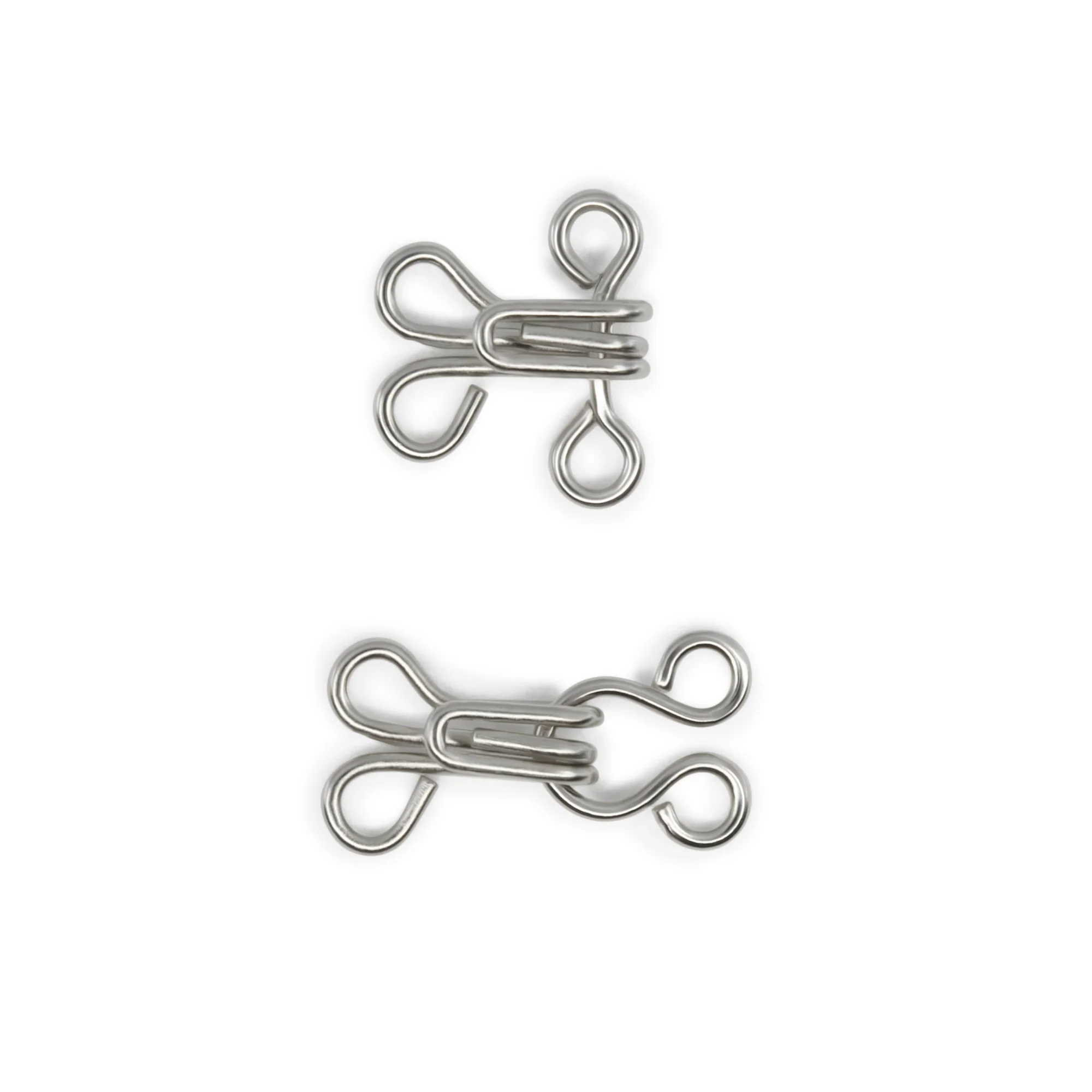 Hooks & Eyes, Size 2, 96 Sets, Nickel - Image 4