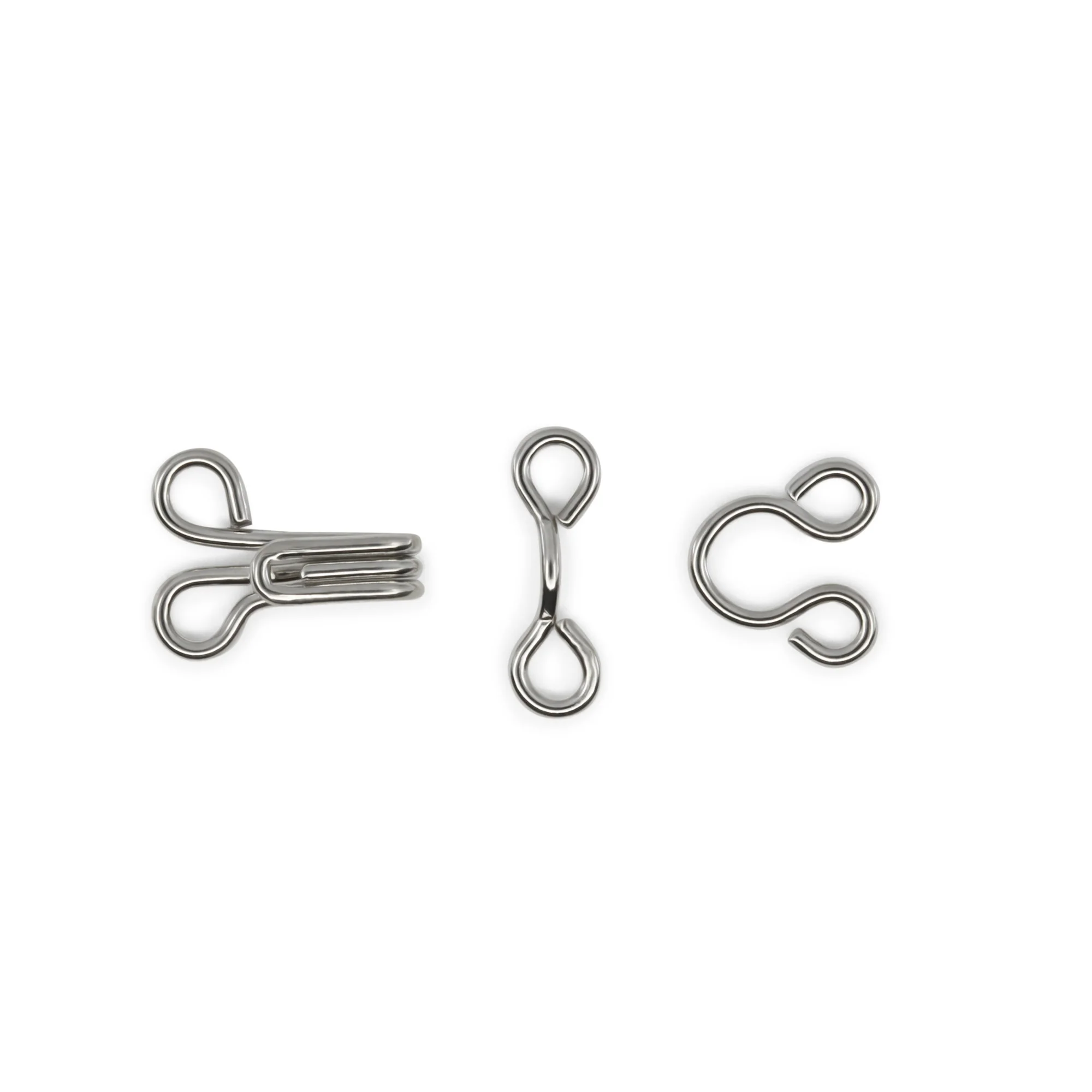 Hooks & Eyes, Size 3, 96 Sets, Nickel - Image 3