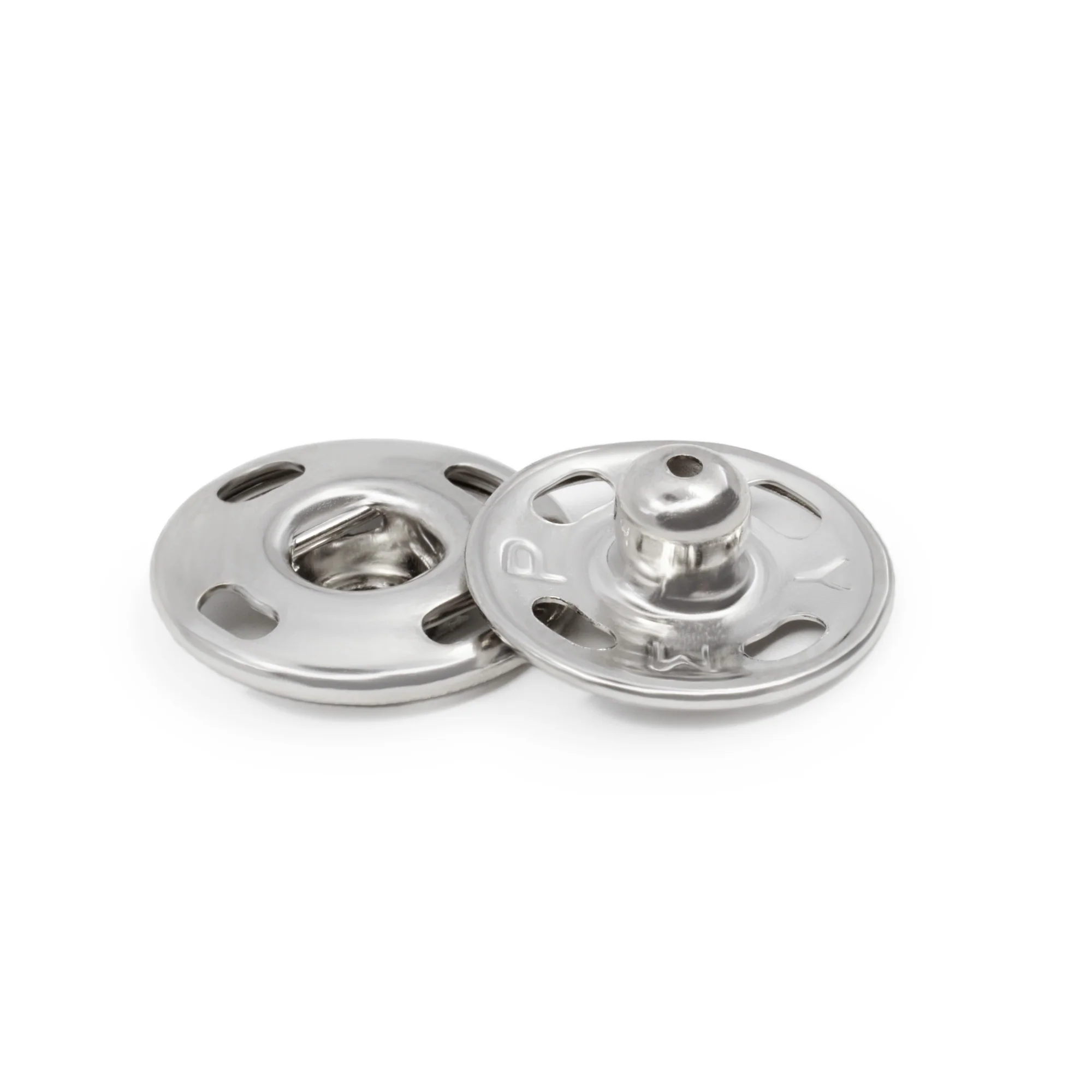 Sew-On Snaps, 48 Sets, Size 5/8", Nickel - Image 2