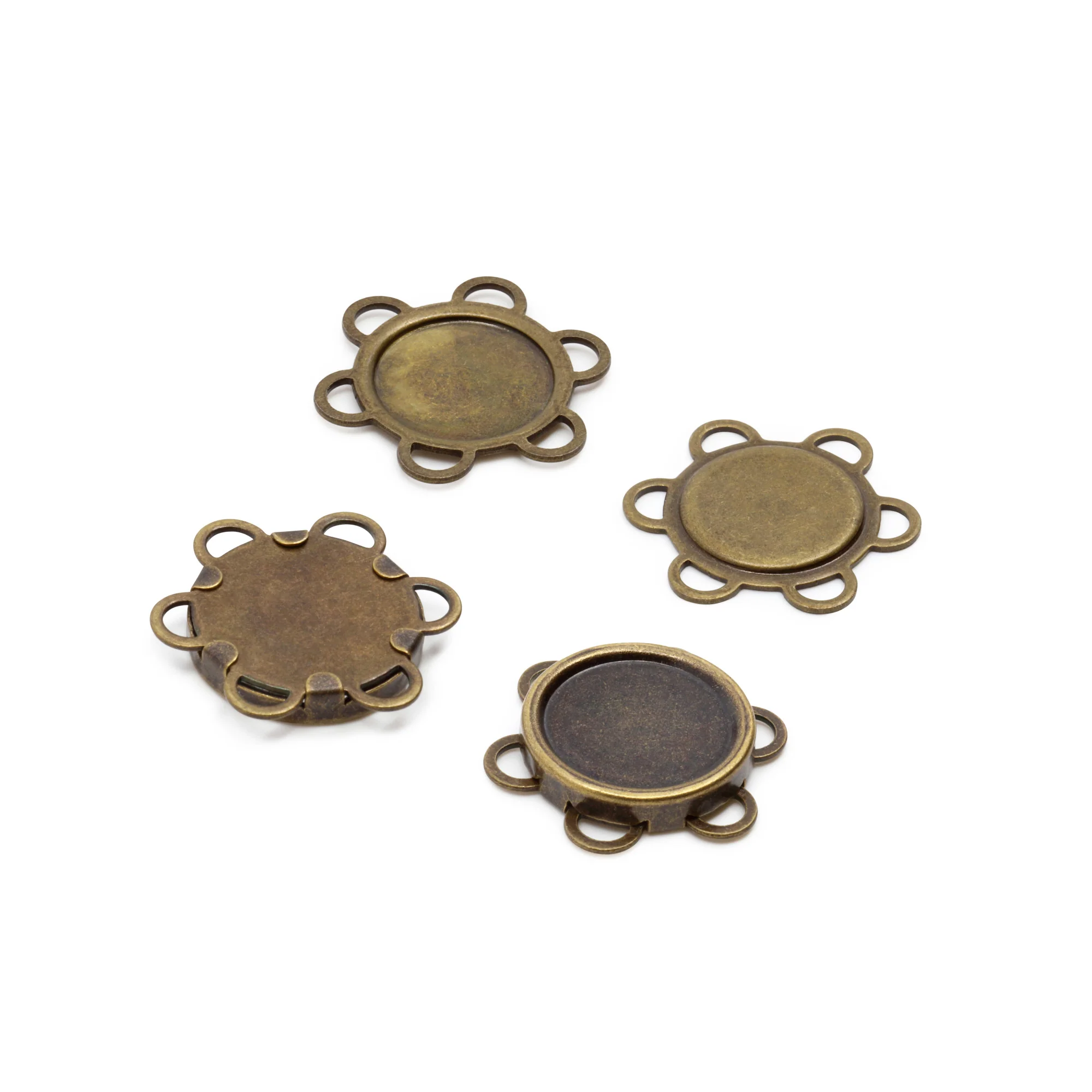 3/4" Magnetic Sew-On Snaps, 12 Sets, Antique brass - Image 2