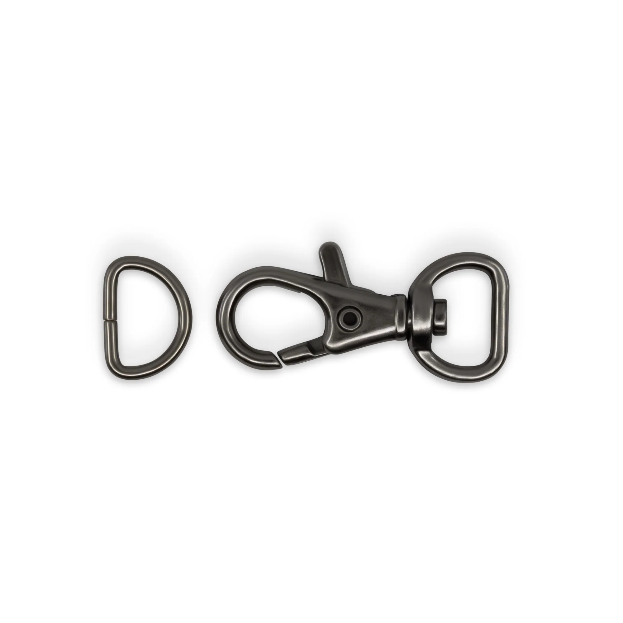 1/2" Swivel Hooks & D-Rings, Gunmetal, 12 Sets - Image 4
